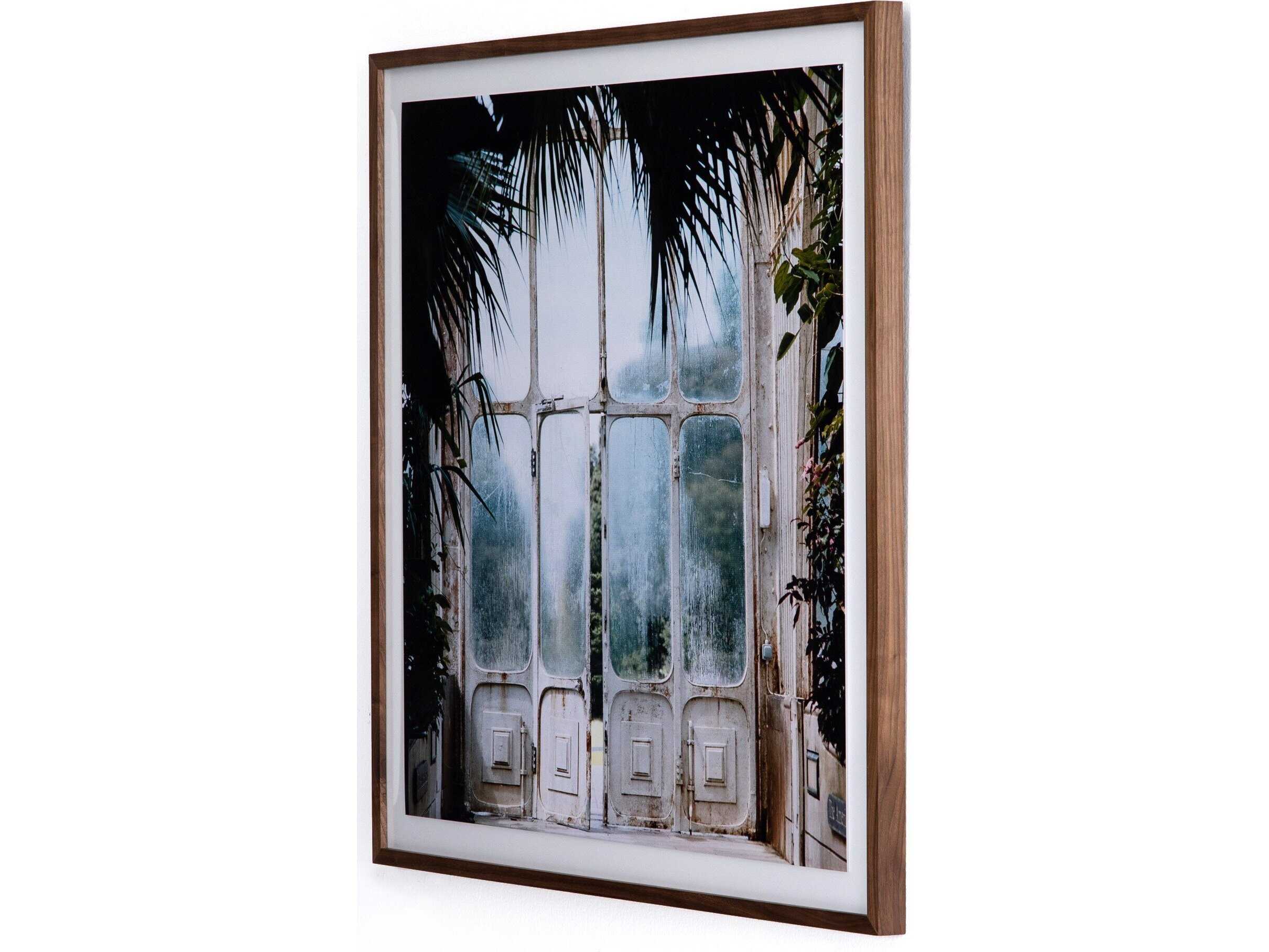 Four Hands Art Studio Acrylic Shadow Box / Walnut / Photo Paper Greenhouse Ii By Annie Spratt Wall Art