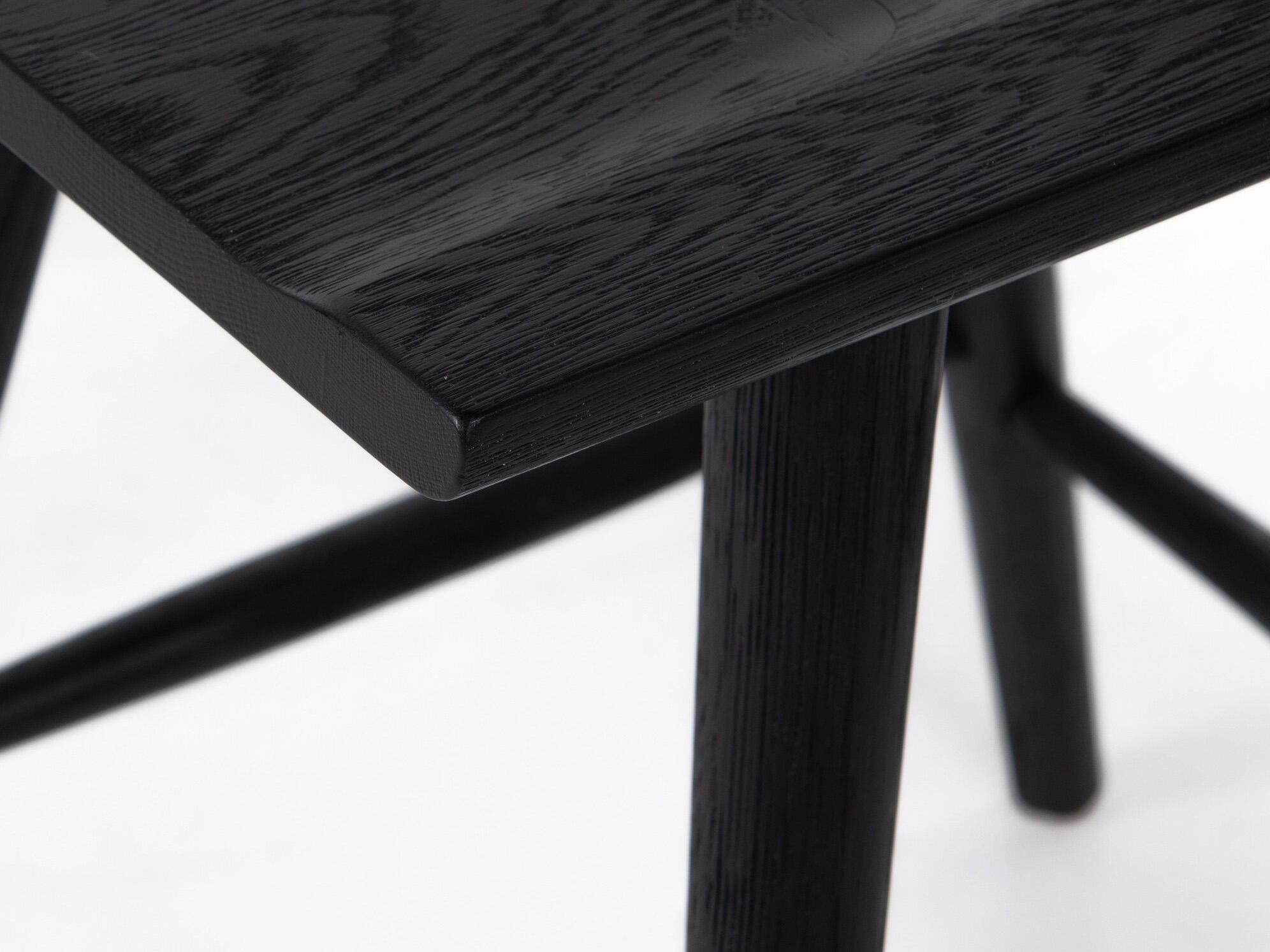 Four Hands Garth Ripley Oak Wood Black Counter Stool