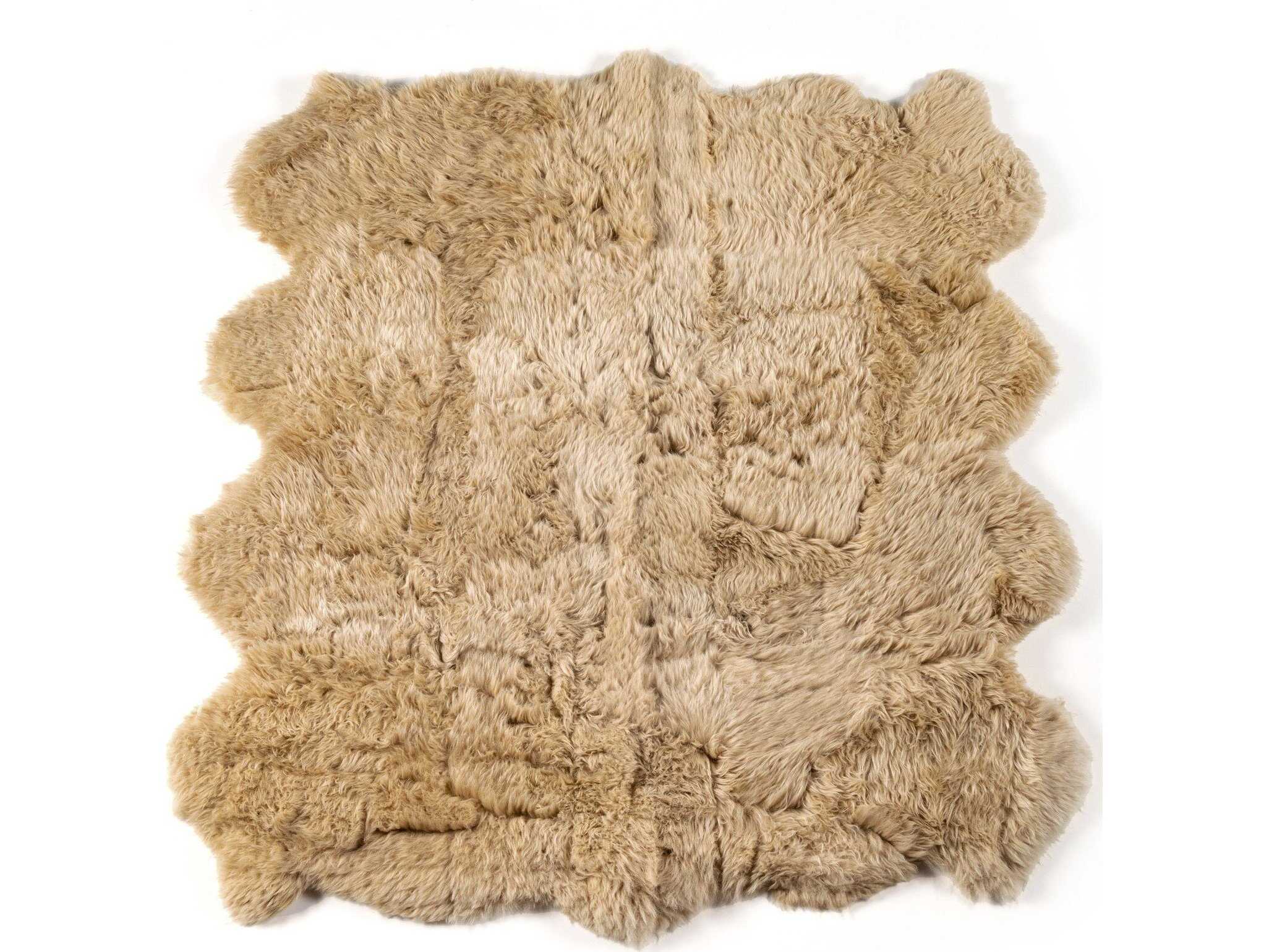 Four Hands Mateo Lalo 9 x 12 Beige Lambskin Rug