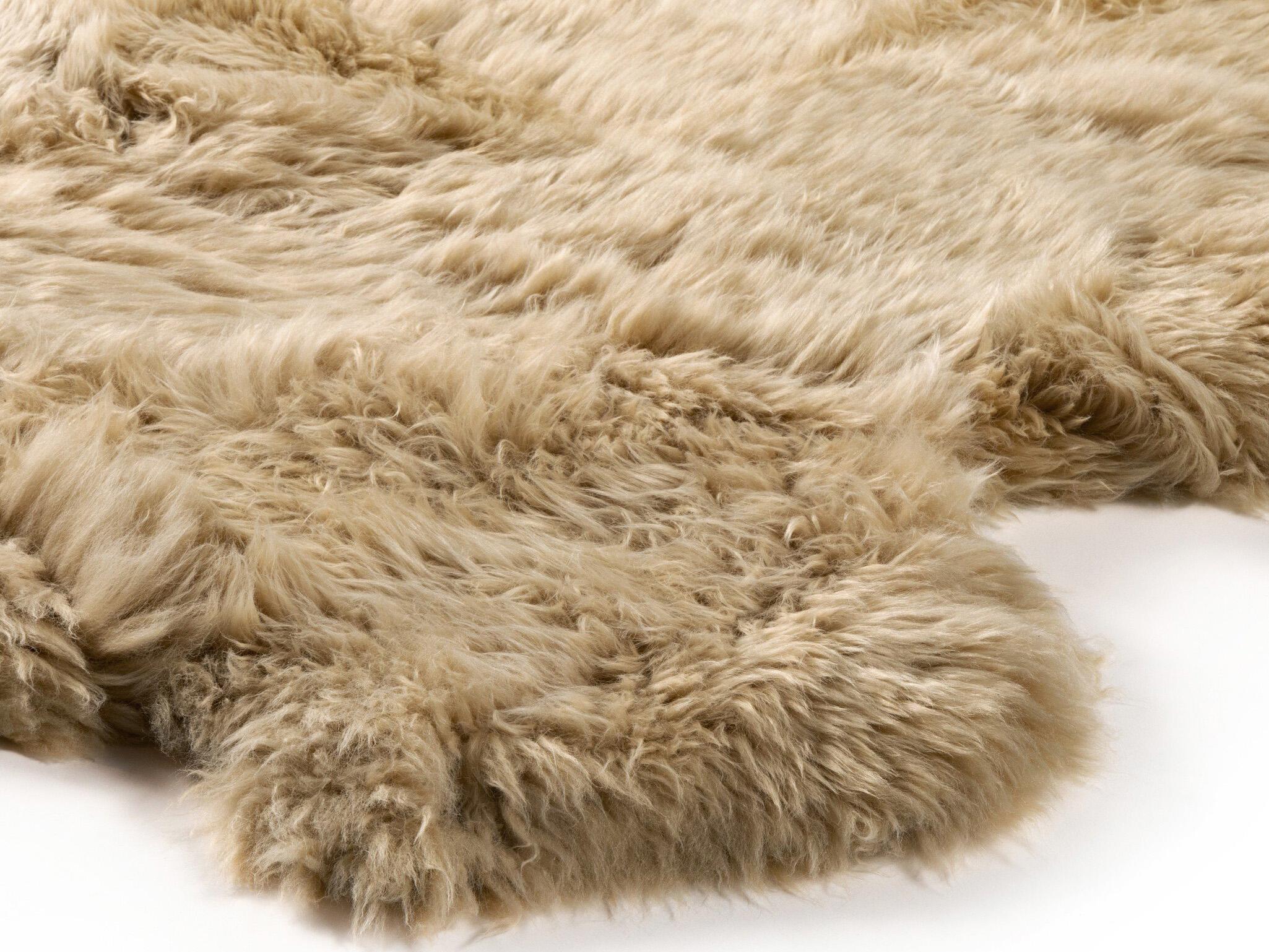Four Hands Mateo Lalo 9 x 12 Beige Lambskin Rug