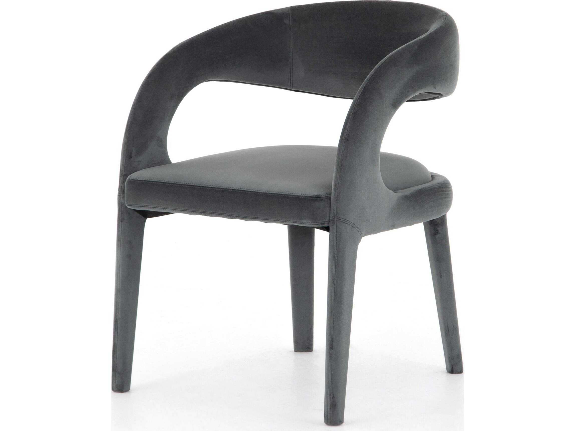 Four Hands Townsend Hawkins Dining Chair-Charcoal Velvet