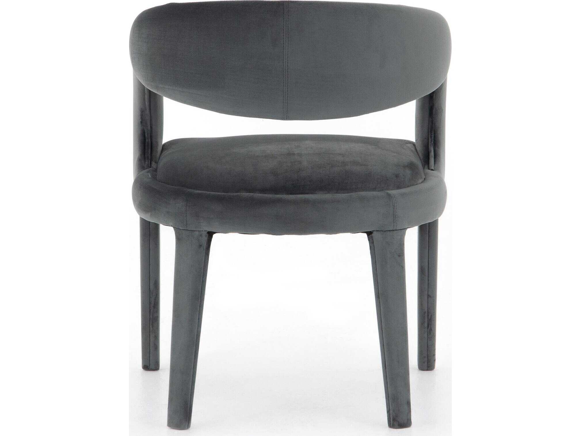 Four Hands Townsend Hawkins Dining Chair-Charcoal Velvet