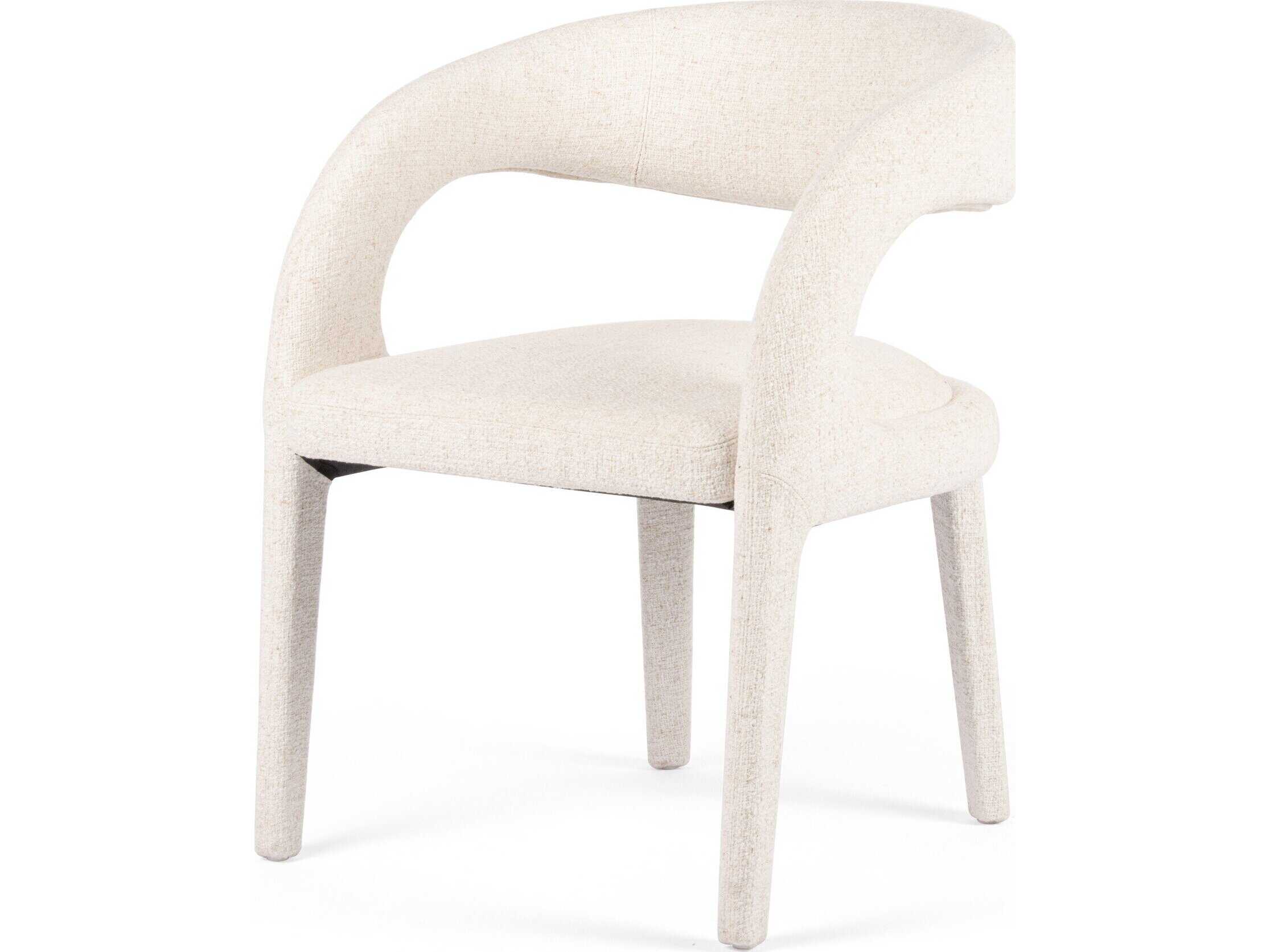 Four Hands Townsend Hawkins White Upholstered Arm Dining Chair
