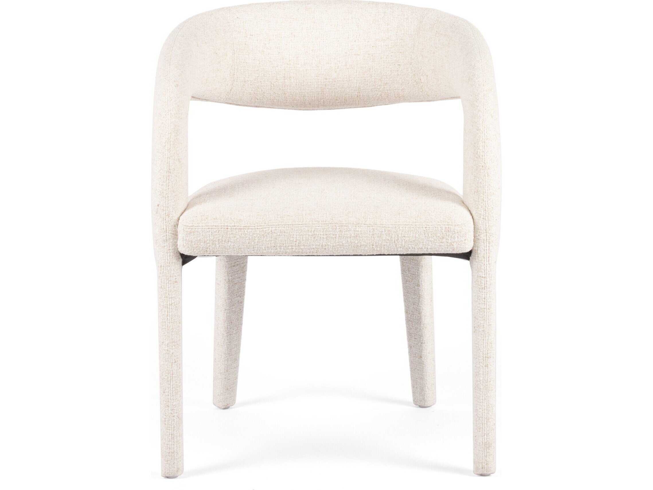 Four Hands Townsend Hawkins White Upholstered Arm Dining Chair