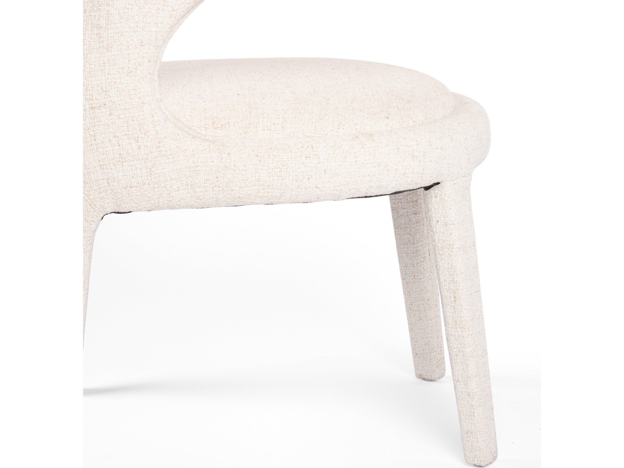 Four Hands Townsend Hawkins White Upholstered Arm Dining Chair