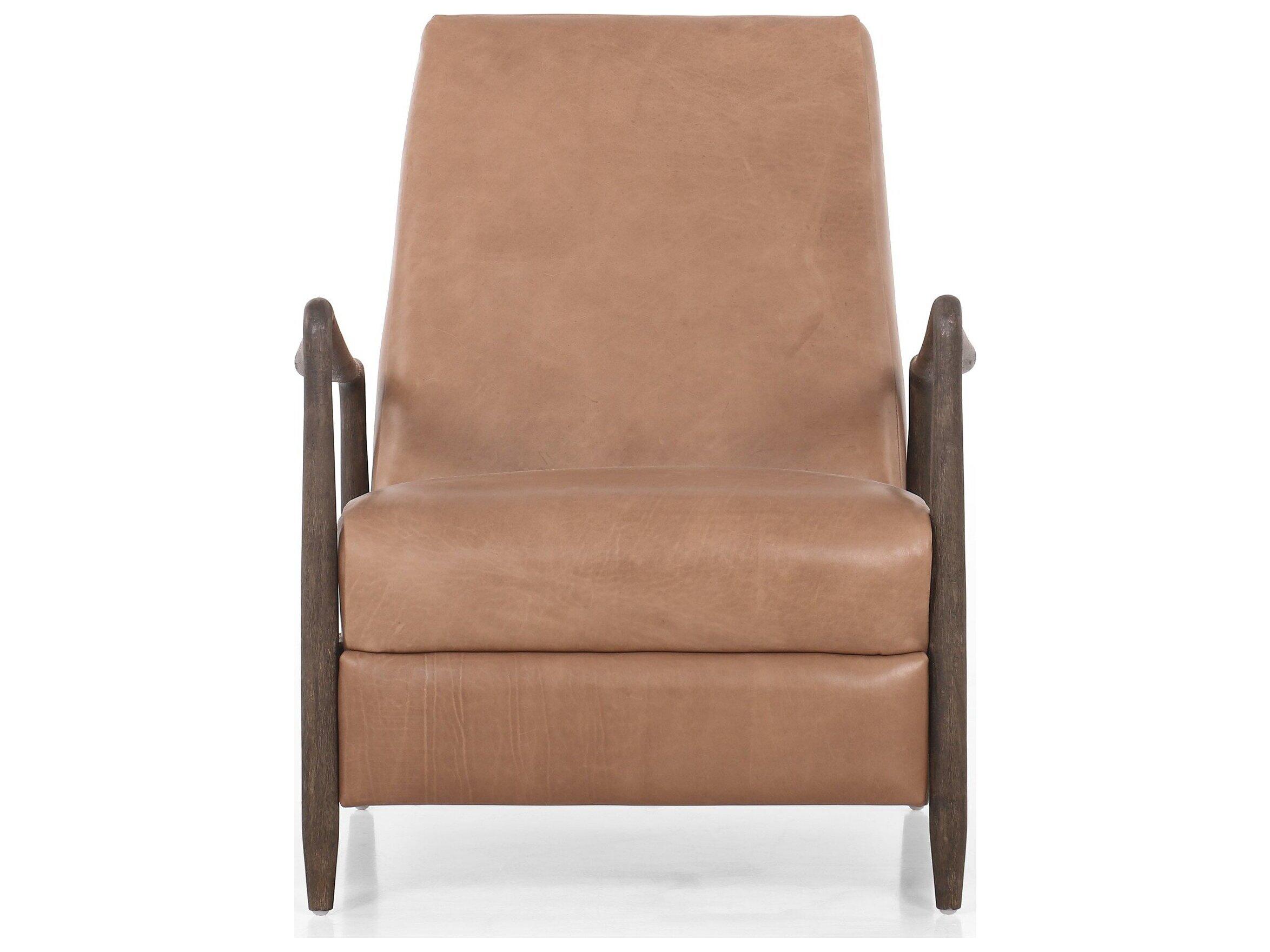 Four Hands Kensington Braden Brown Leather Accent Chair