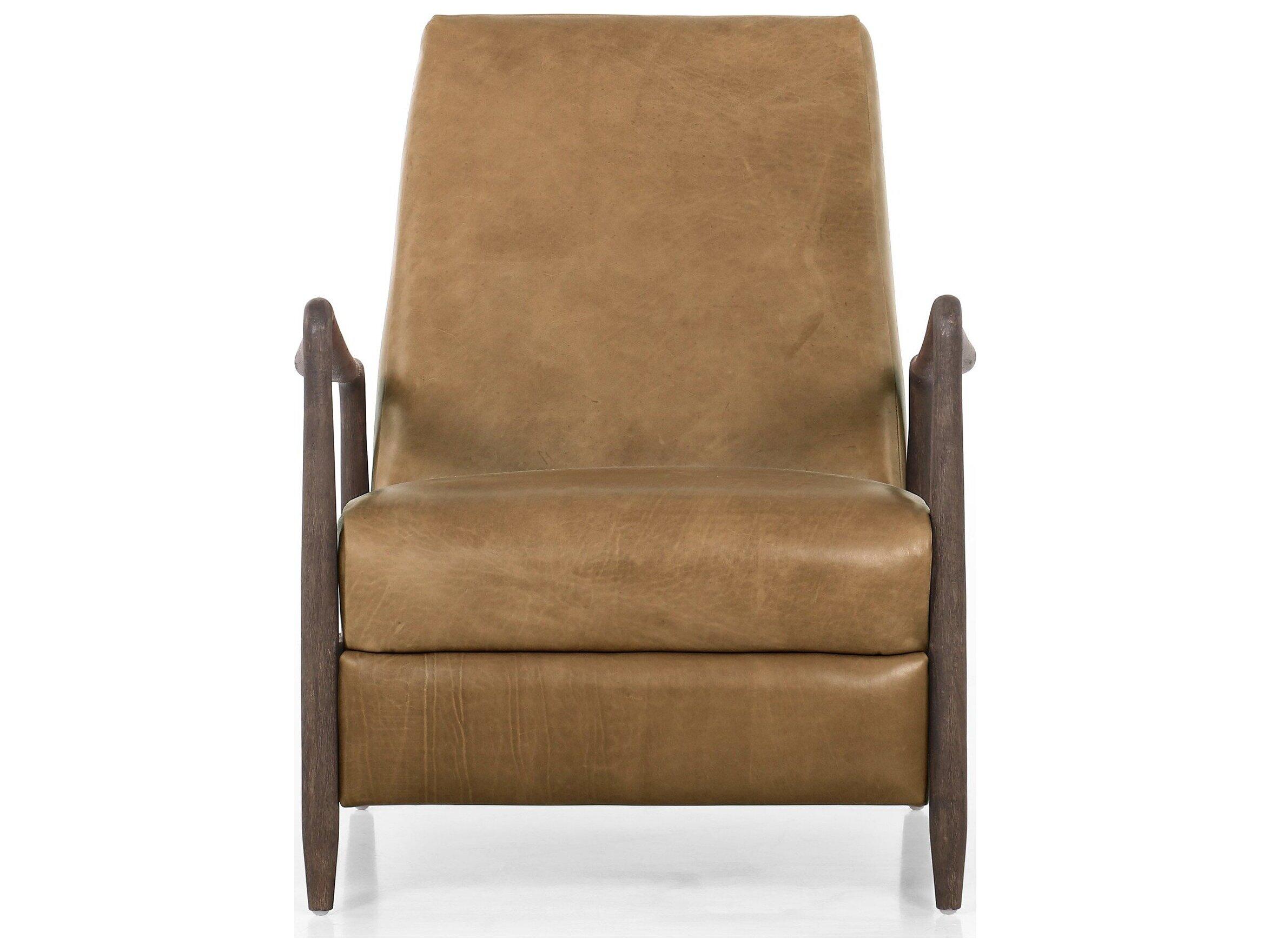 Four Hands Kensington Braden Brown Leather Accent Chair