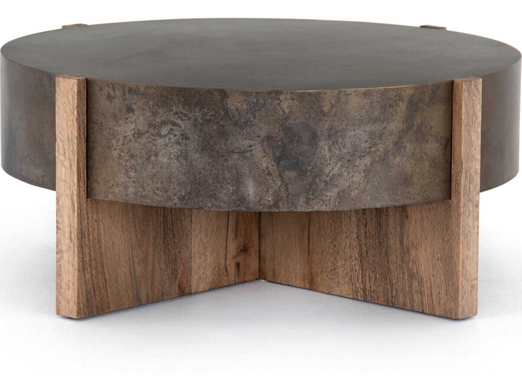 Four Hands Wesson Bingham Coffee Table-Rustic Oak