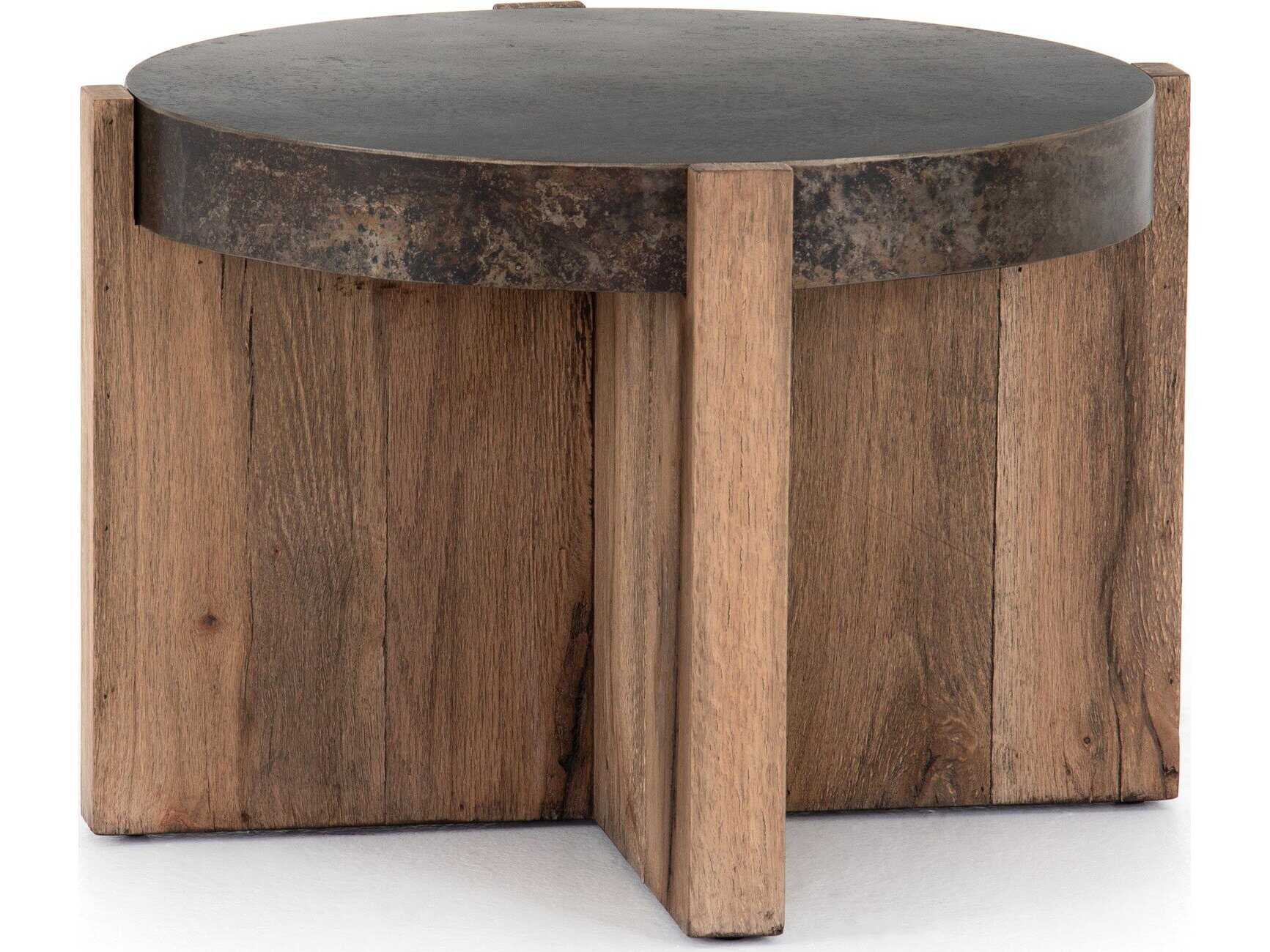 Four Hands Wesson Bingham Rustic Oak End Table