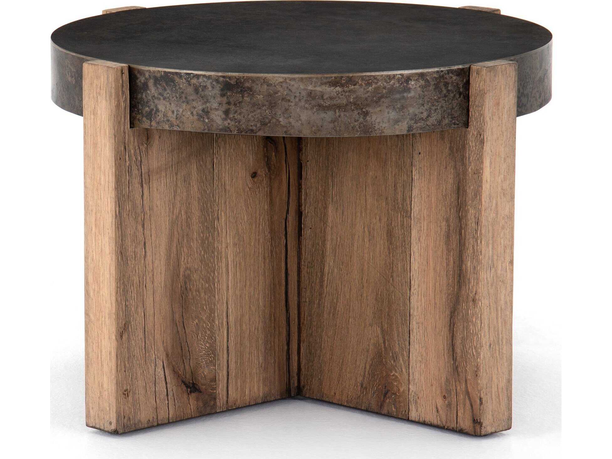 Four Hands Wesson Bingham Rustic Oak End Table