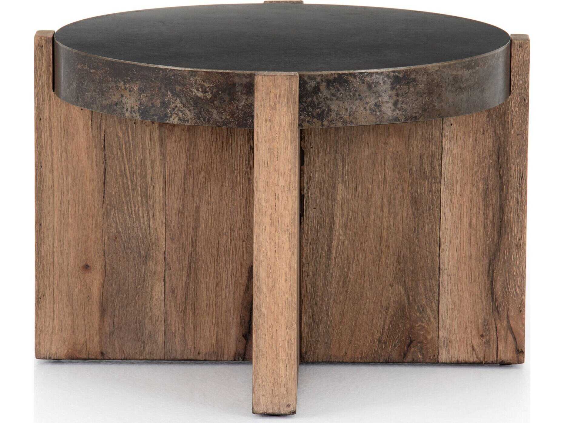 Four Hands Wesson Bingham Rustic Oak End Table