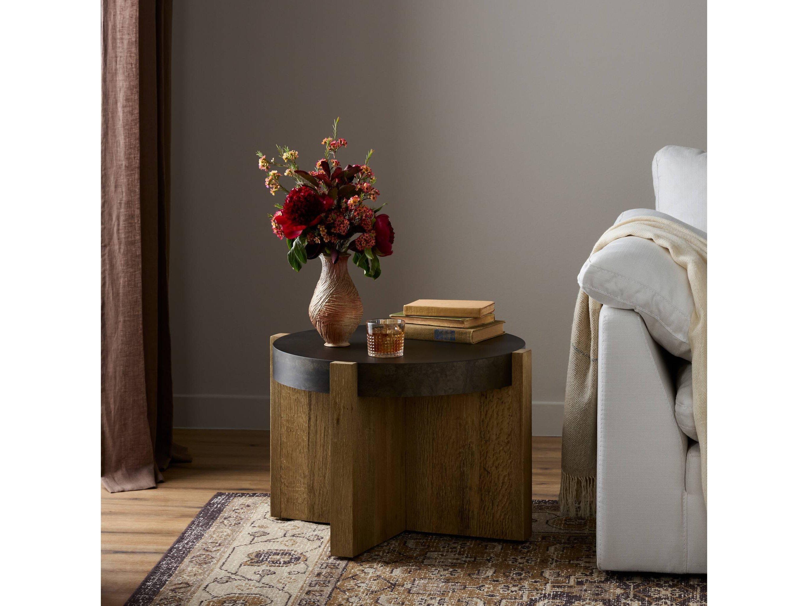 Four Hands Wesson Bingham Rustic Oak End Table