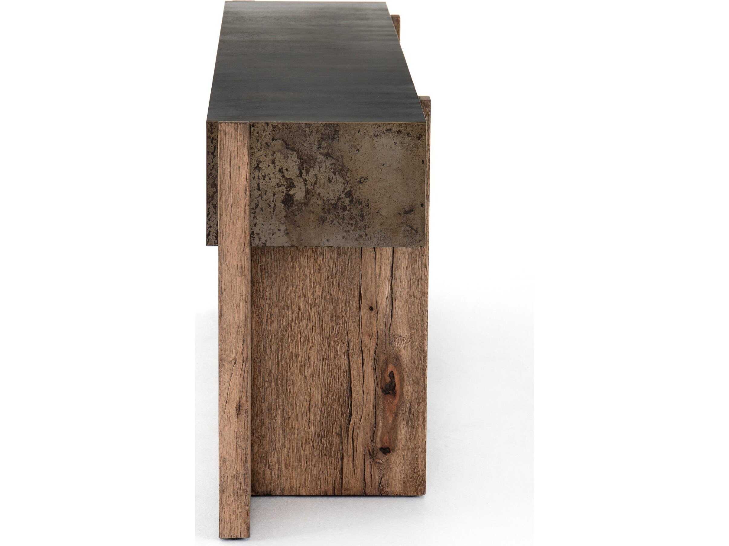 Four Hands Wesson Bingham Rustic Oak Console Table