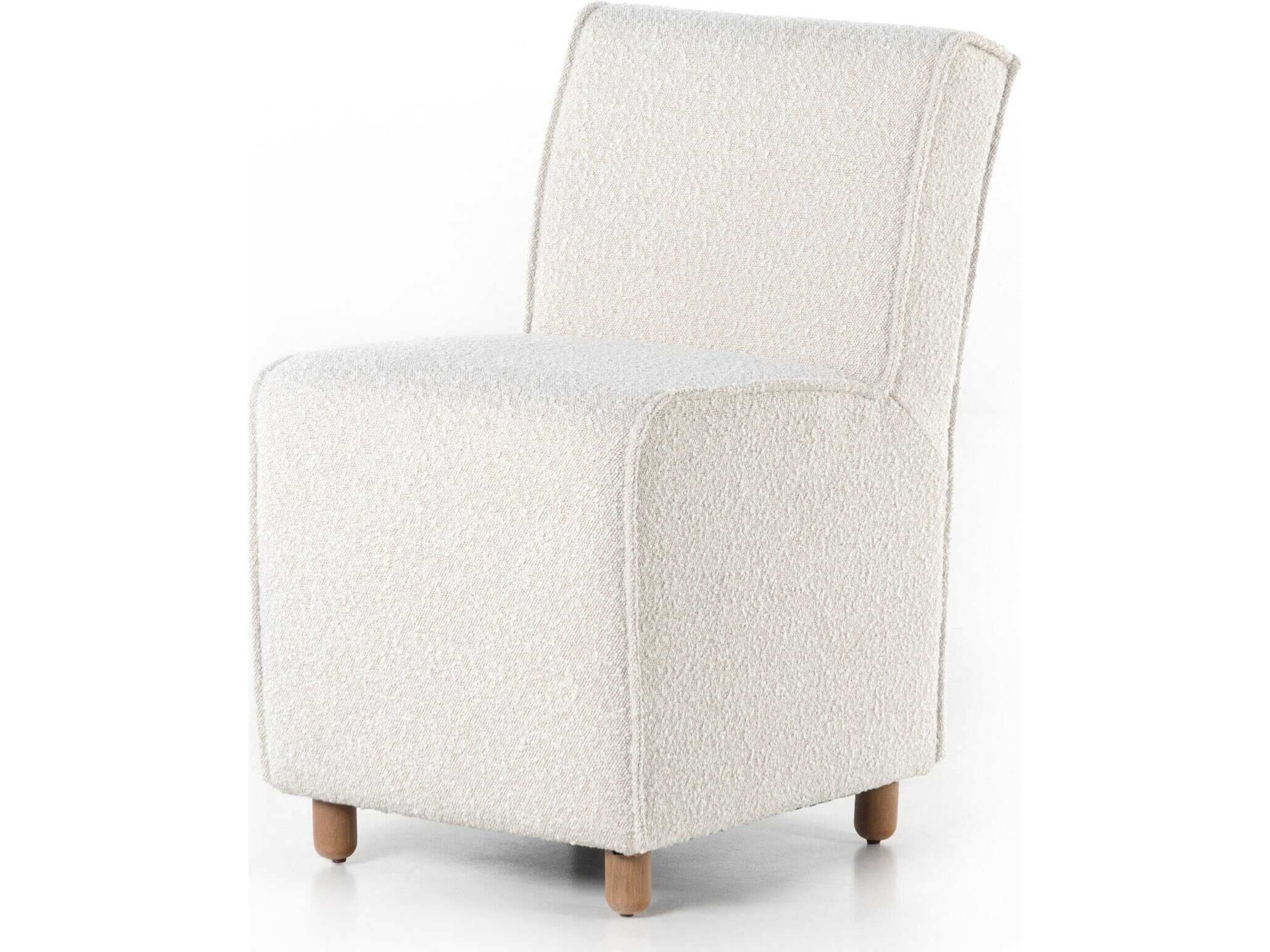 Four Hands Ashford Hobson Beech Wood Beige Upholstered Side Dining Chair