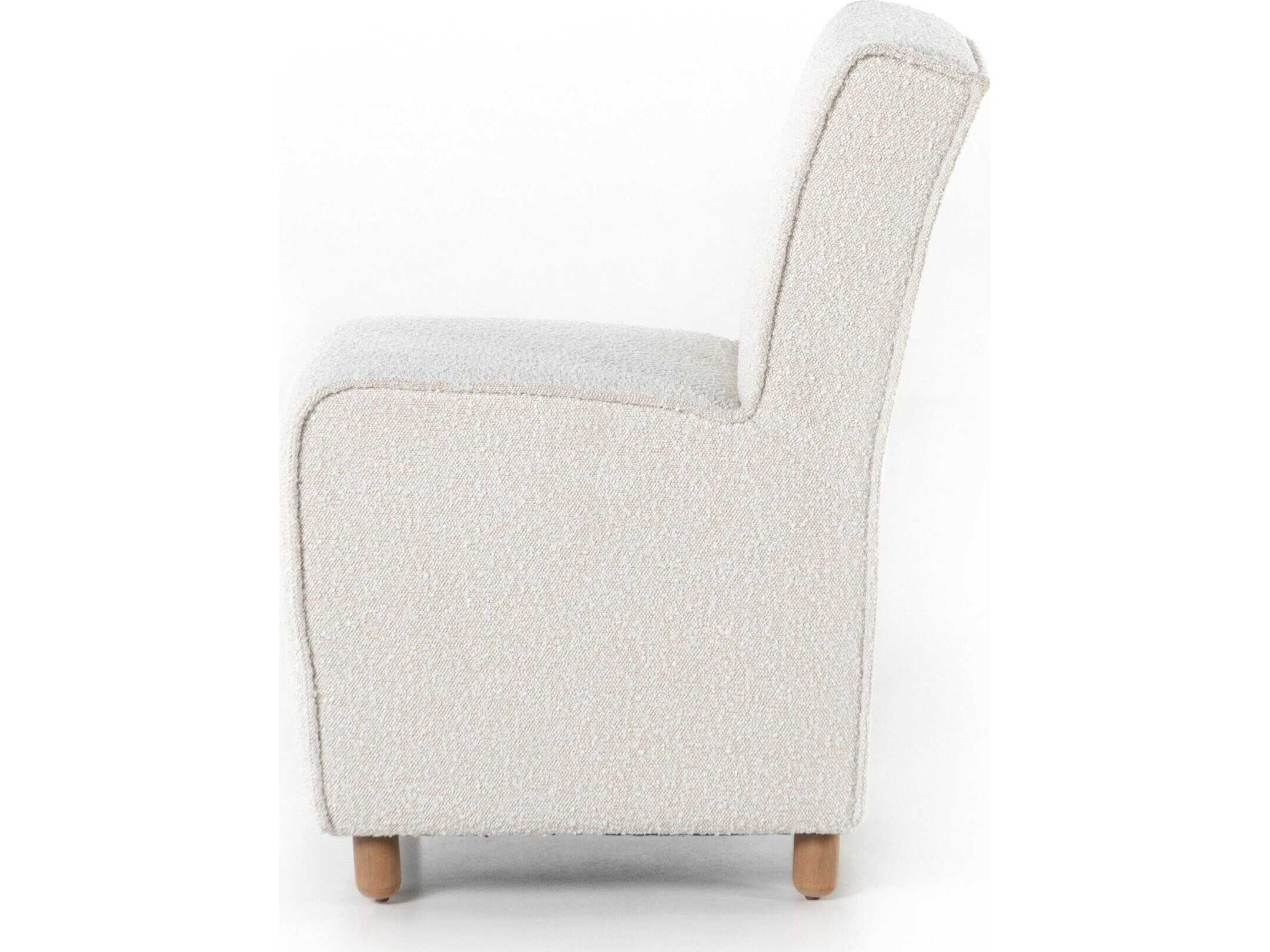 Four Hands Ashford Hobson Beech Wood Beige Upholstered Side Dining Chair