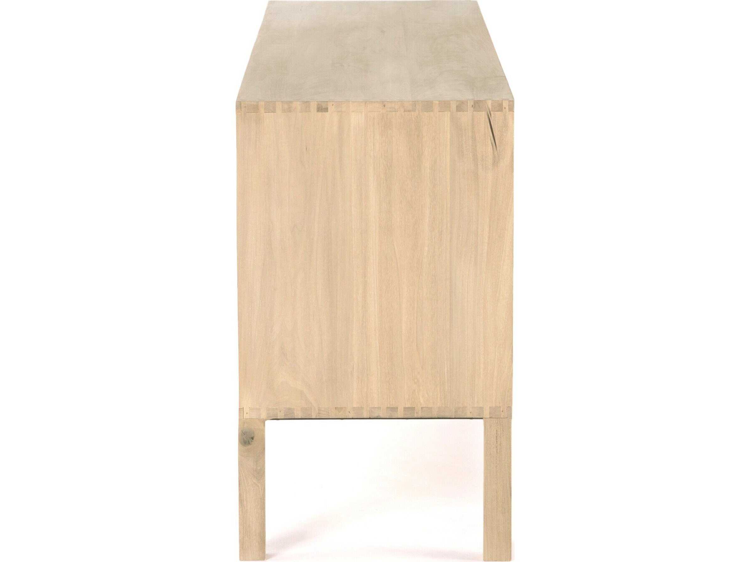 Four Hands Fulton Isador 74" Poplar Wood Dry Wash Natural Iron Toffee Sideboard