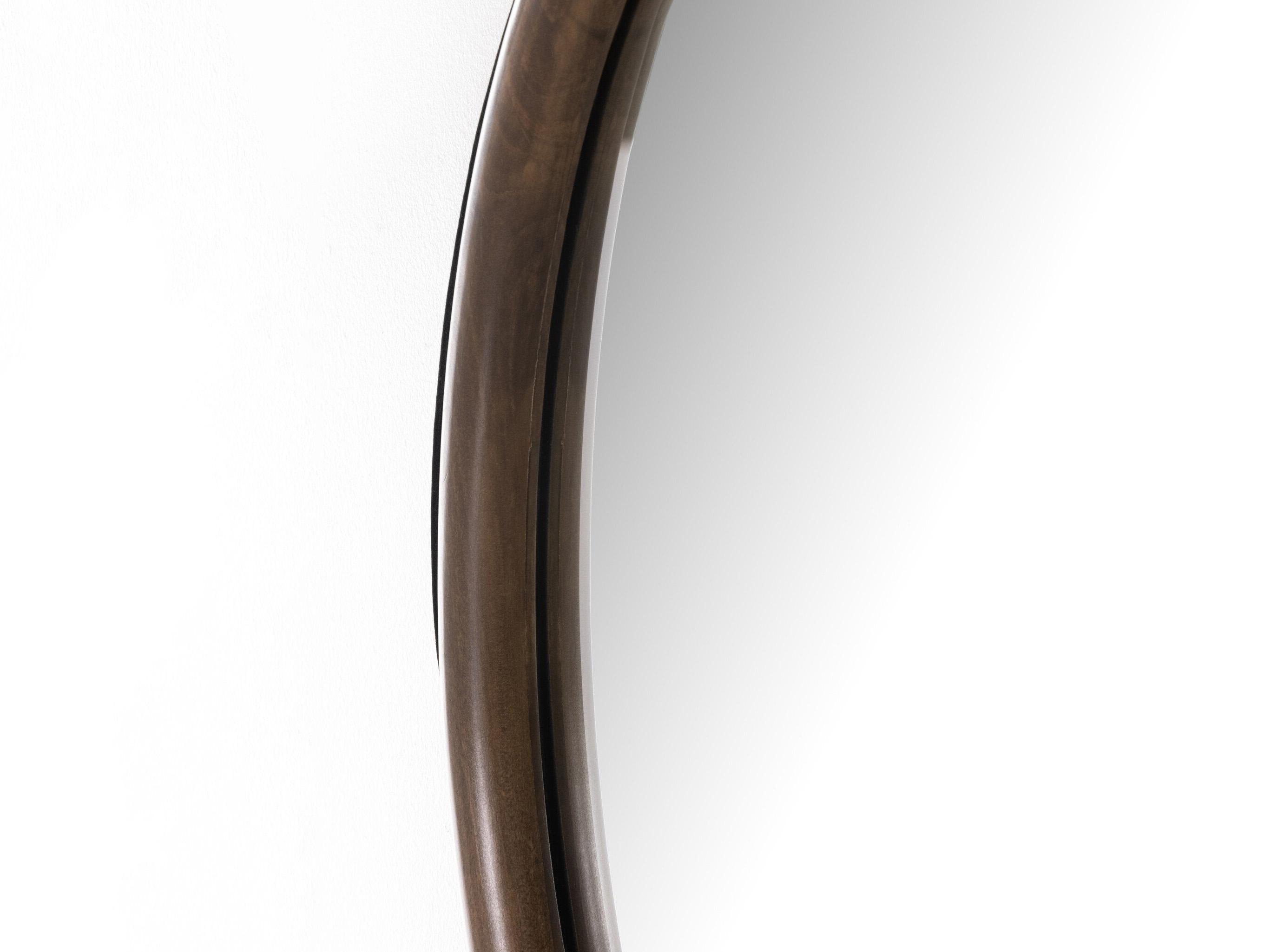 Four Hands Fulton Des Auburn Poplar Round Mirror