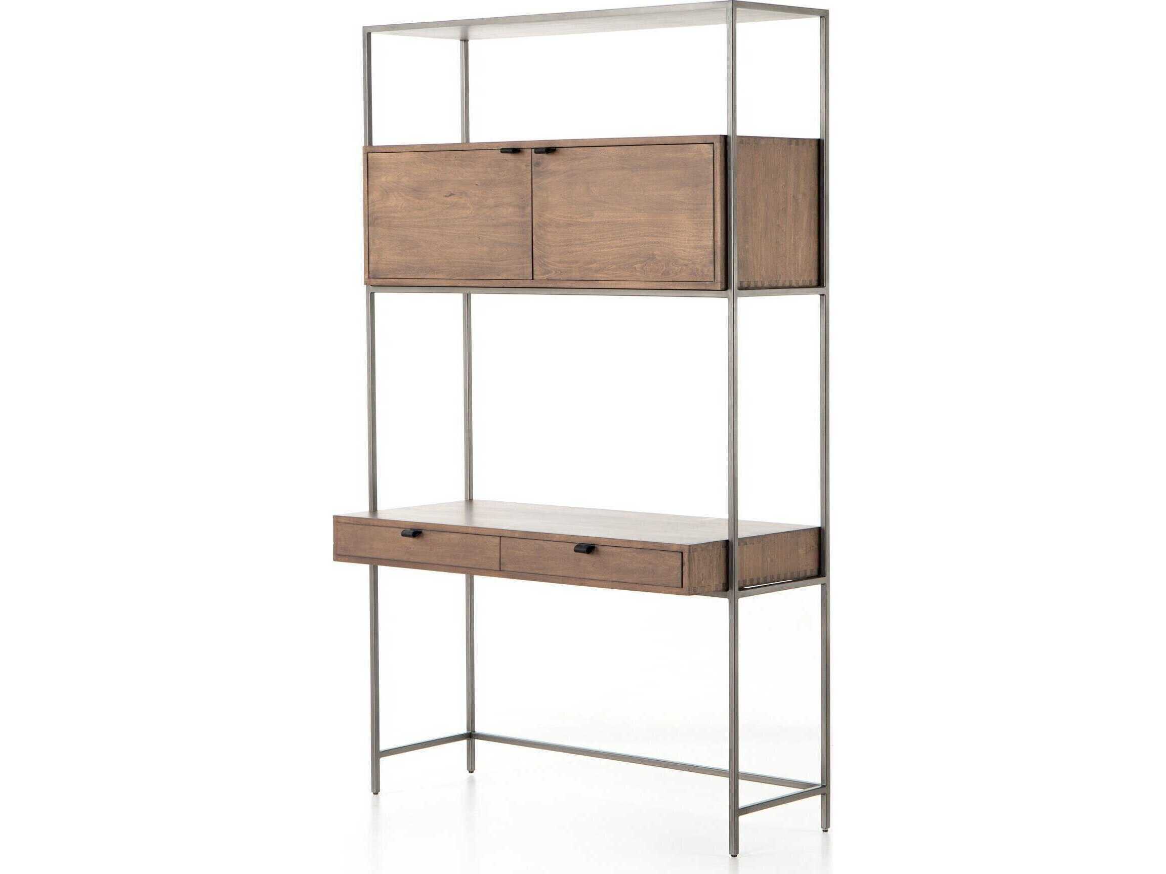 Four Hands Fulton Trey Auburn Poplar  Wood Modular Wall Desk