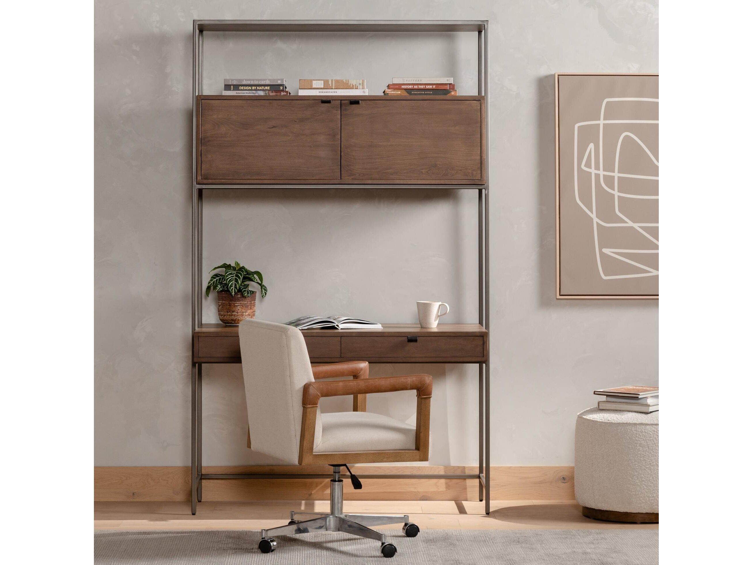Four Hands Fulton Trey Auburn Poplar  Wood Modular Wall Desk