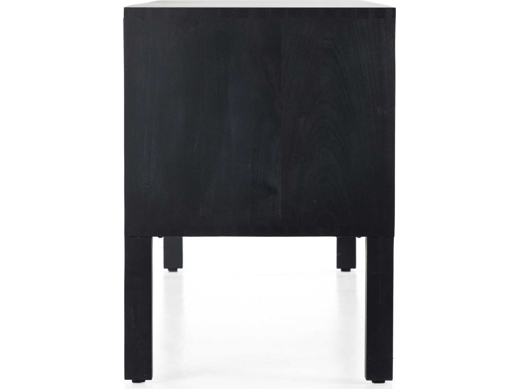 Four Hands Fulton Isador Black Wash Poplar  Media Console