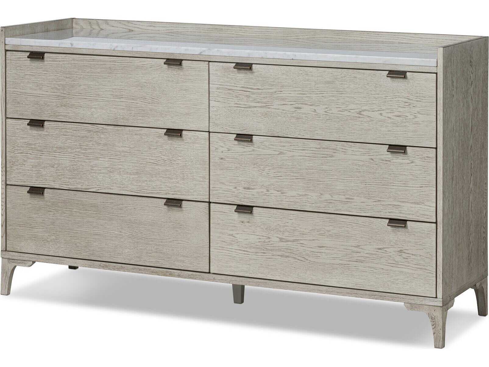 Four Hands Haiden Viggo 6-Drawers Oak Wood Double Dresser