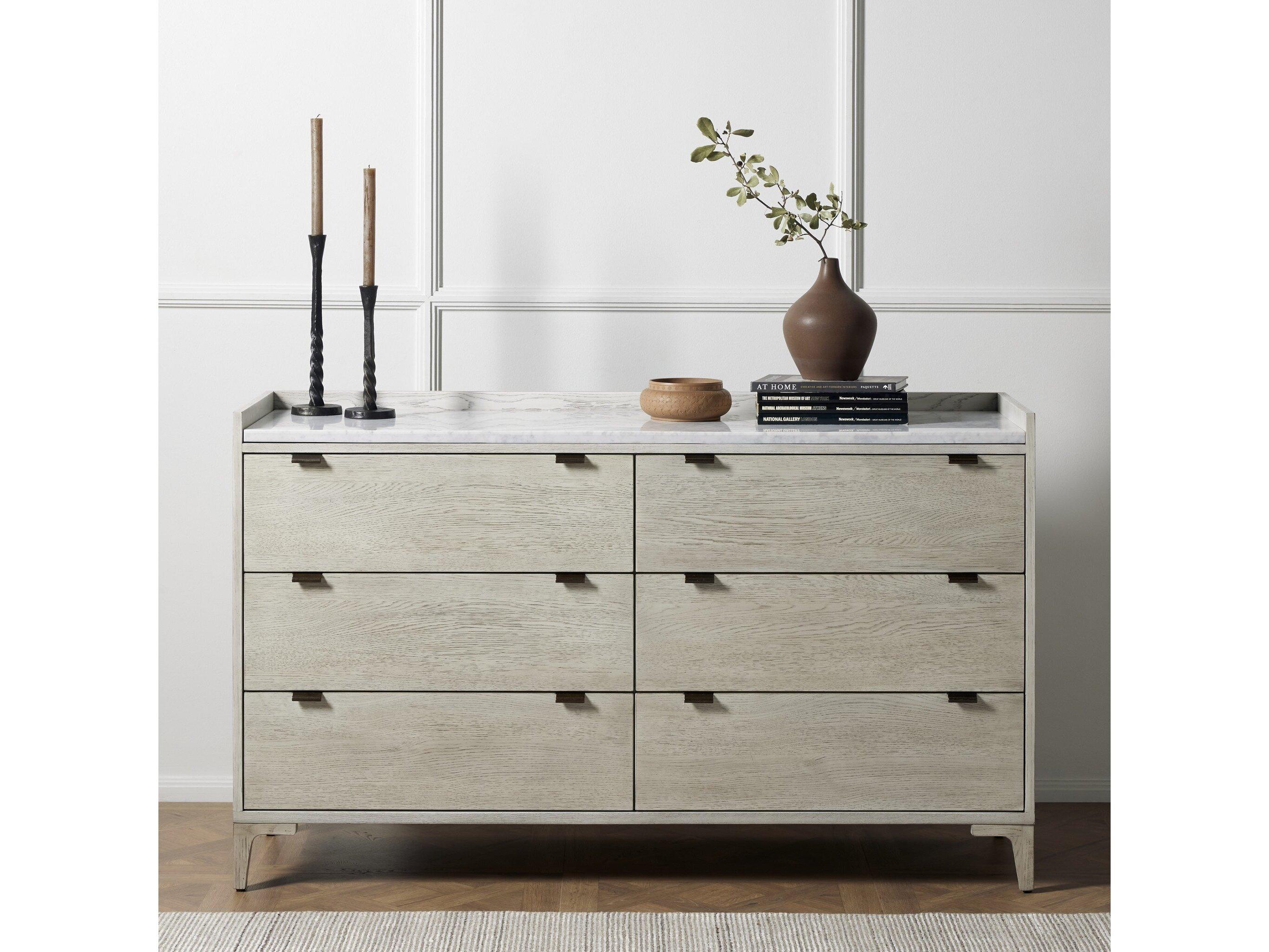 Four Hands Haiden Viggo 6-Drawers Oak Wood Double Dresser
