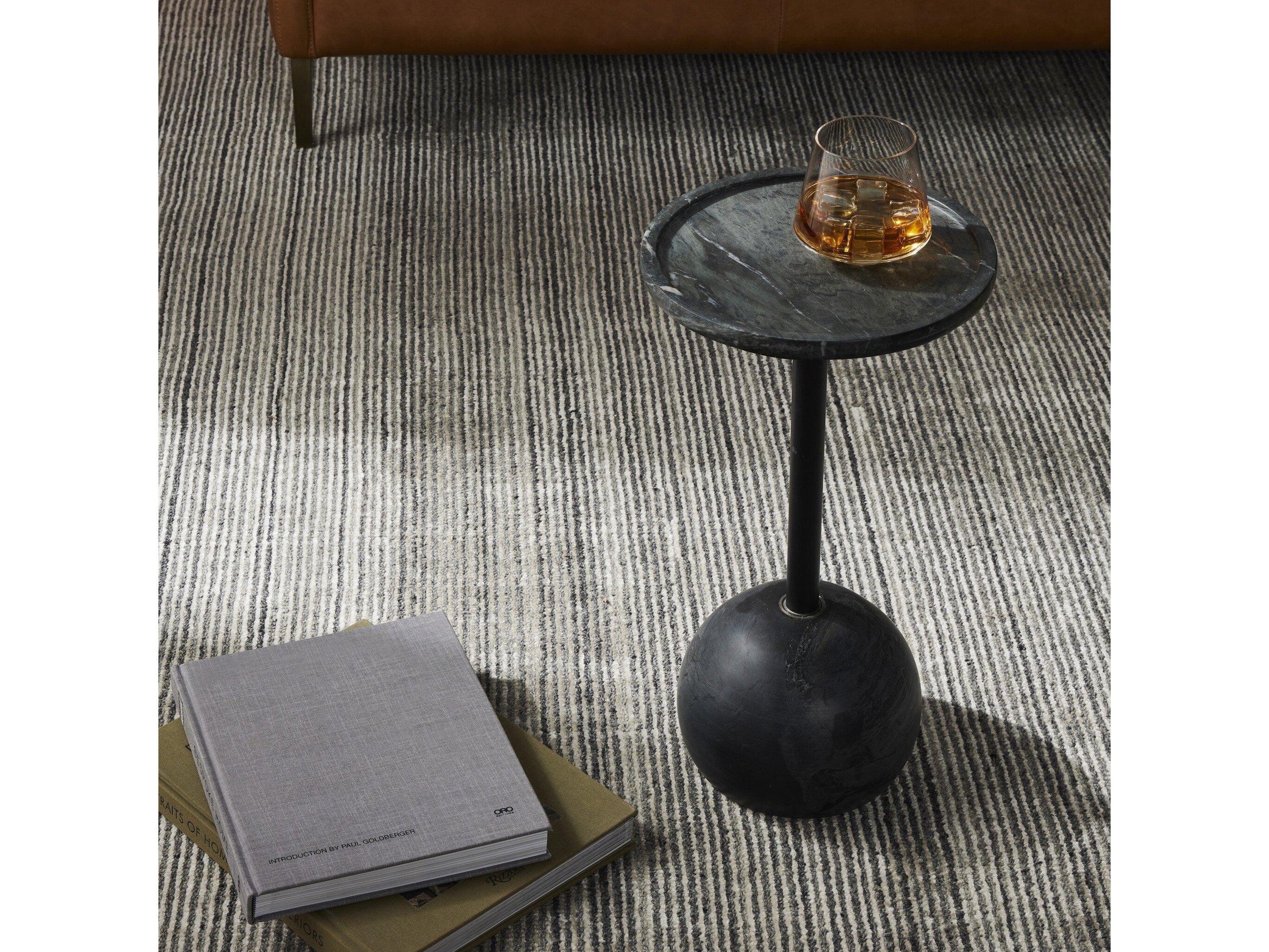 Four Hands Rockwell Viola Black Marble Accent Table
