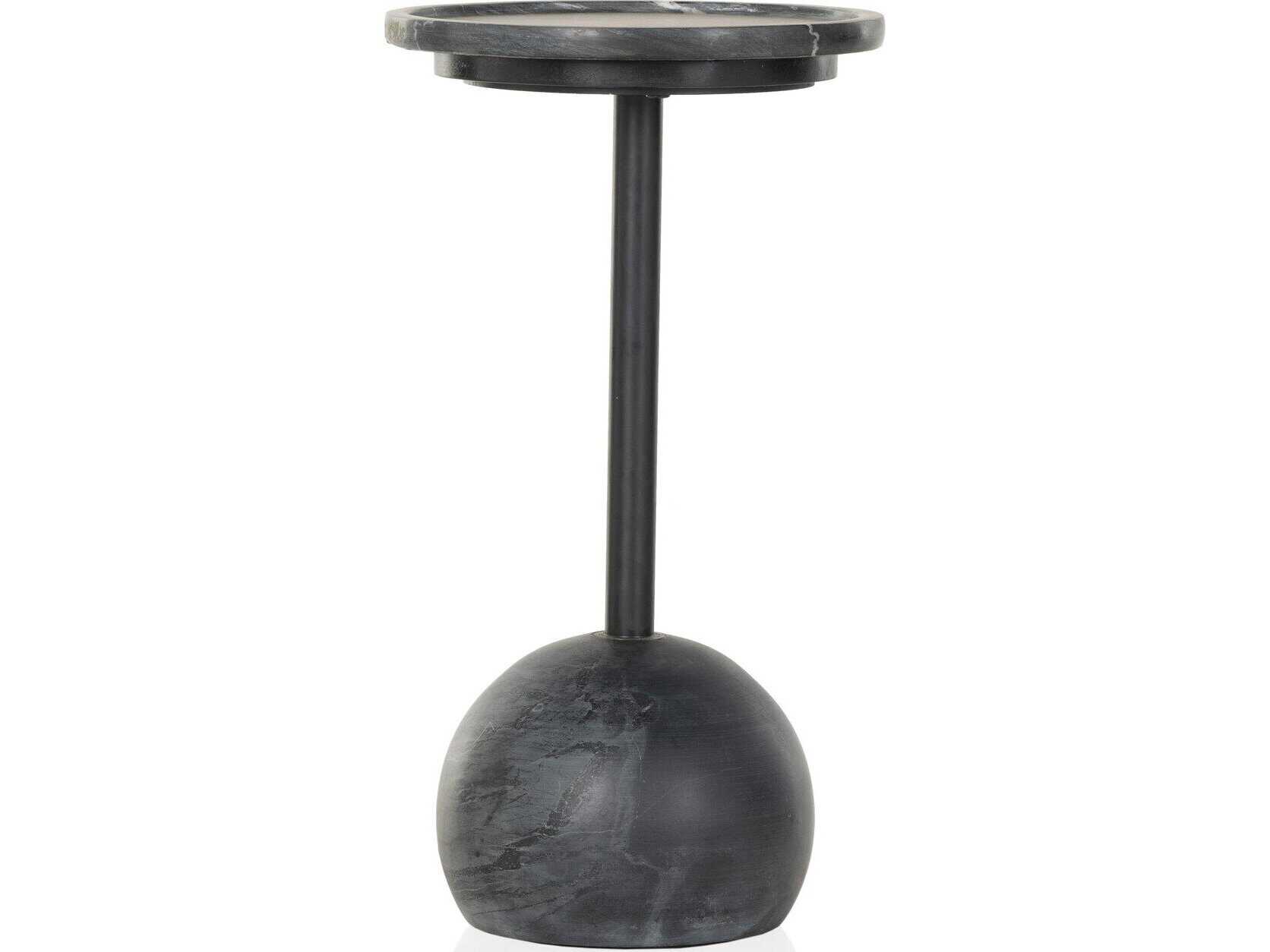 Four Hands Rockwell Viola Black Marble Accent Table