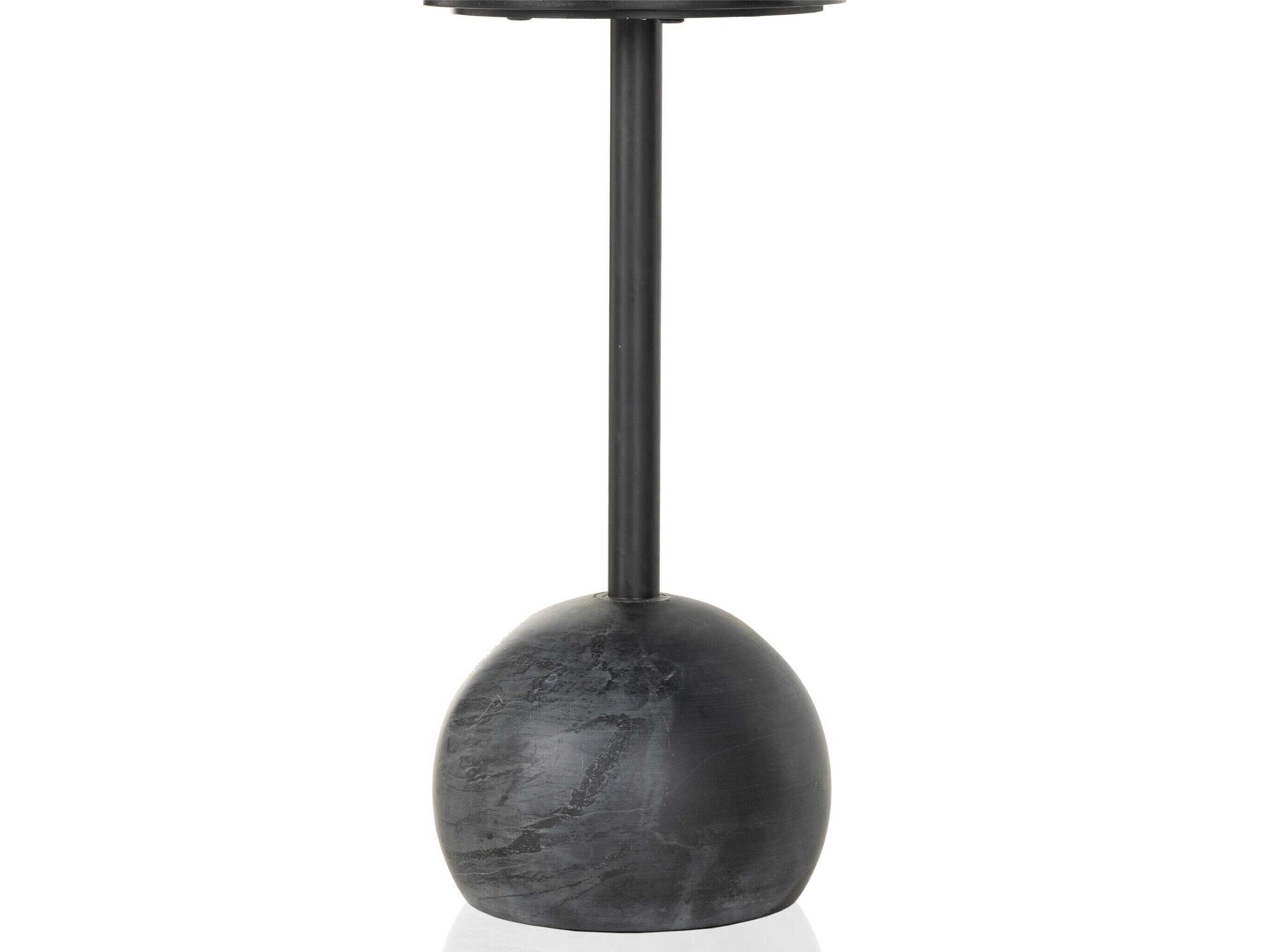 Four Hands Rockwell Viola Black Marble Accent Table
