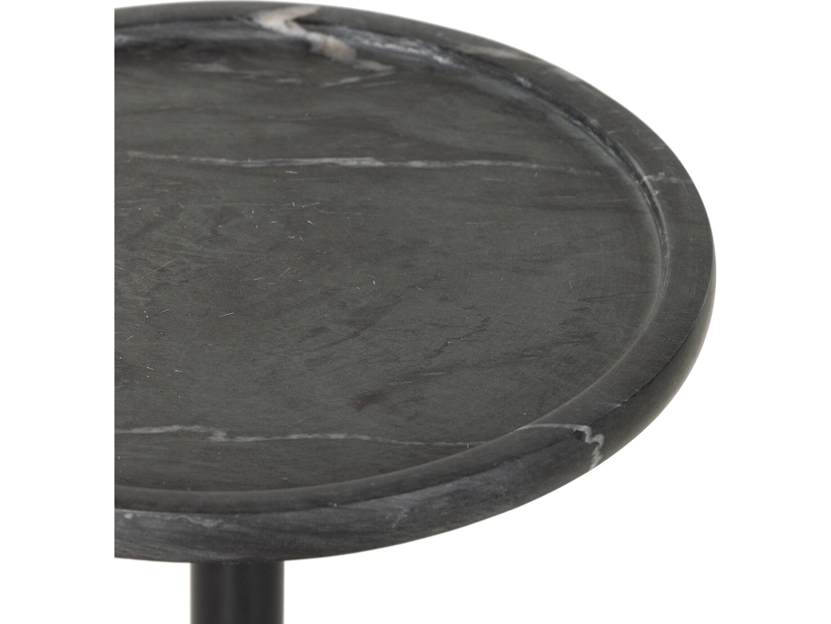 Four Hands Rockwell Viola Black Marble Accent Table