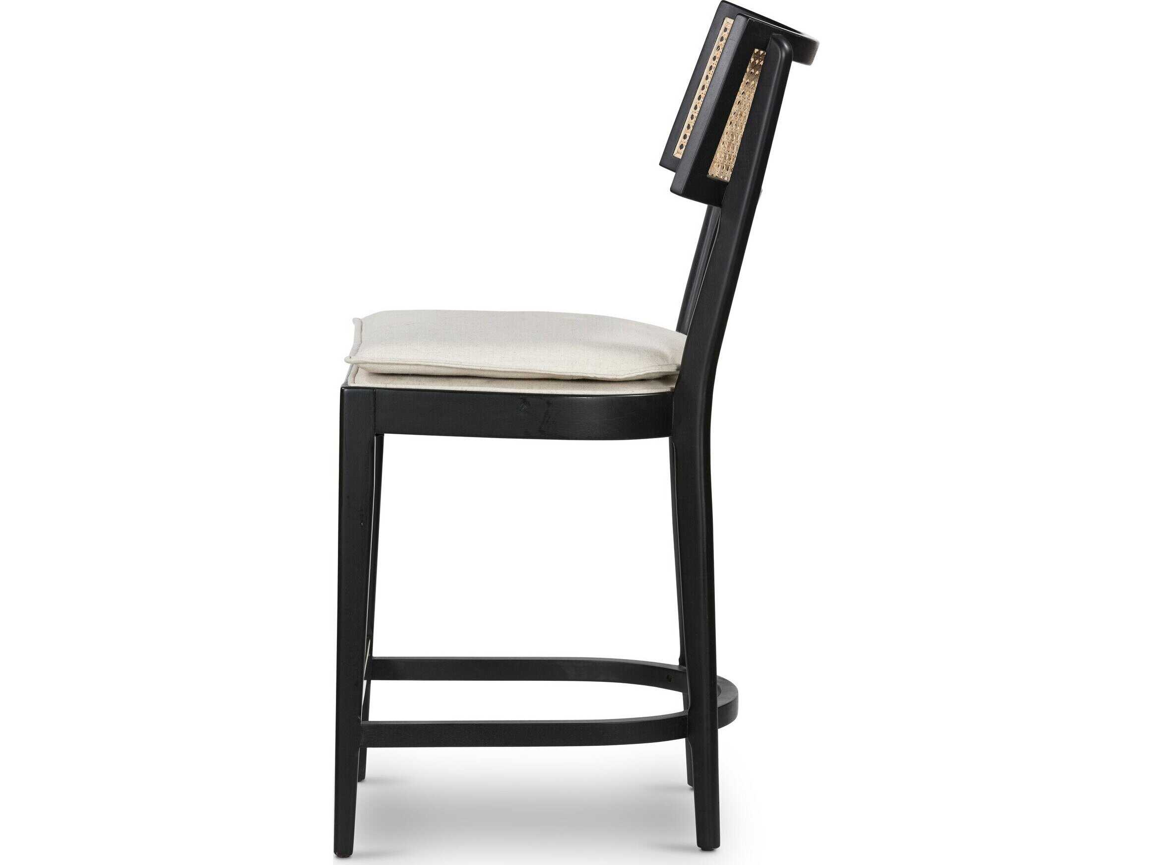 Four Hands Caswell Britt Savile Flax Upholstered Counter Stool