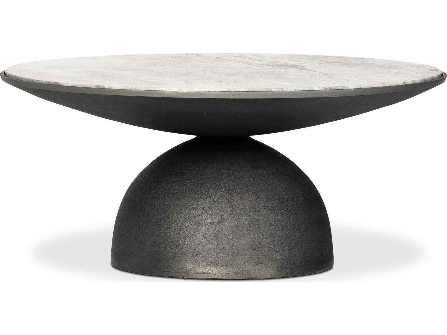 Four Hands Marlow Corbett Round Marble Coffee Table