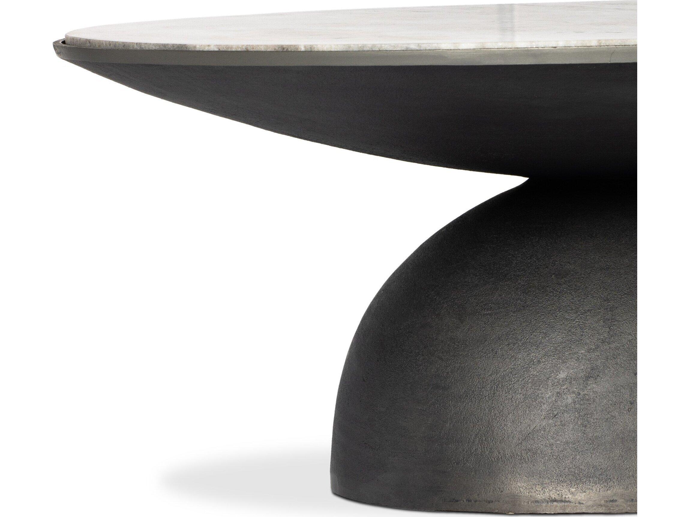Four Hands Marlow Corbett Round Marble Coffee Table