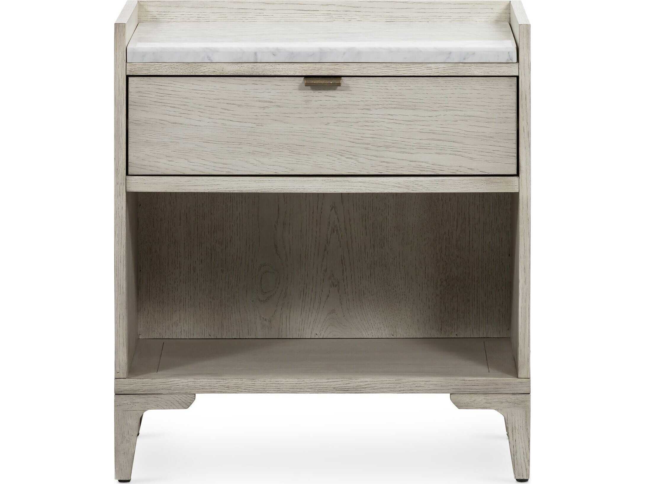 Four Hands Haiden Viggo 1-Drawer White Oak Wood Nightstand