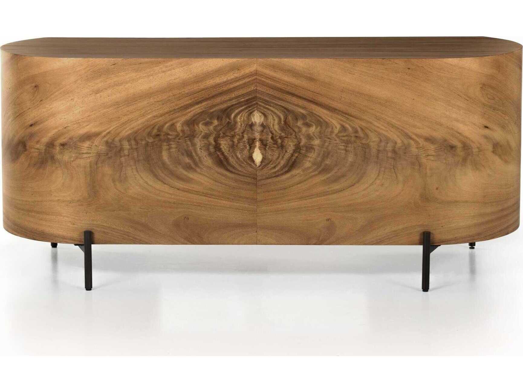 Four Hands Wesson Lunas Gold Guanacaste Bronzed Iron Brown Executive Desk