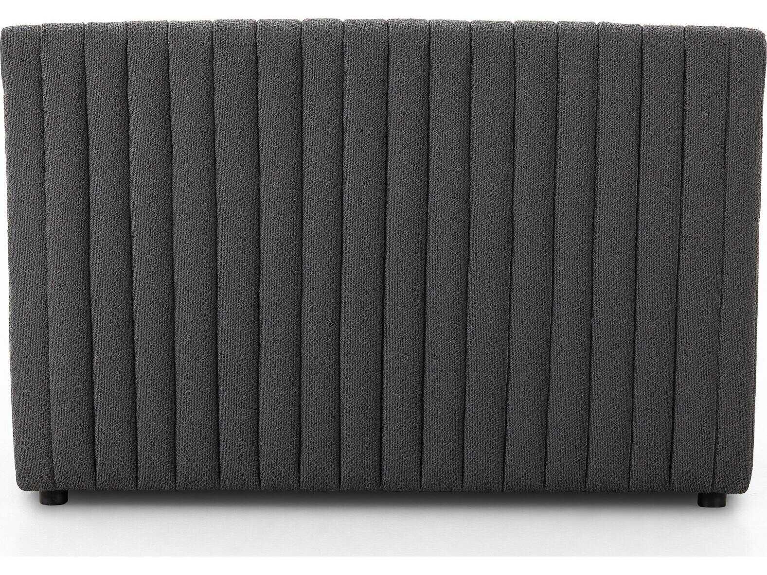 Four Hands Grayson Fiqa Boucle Charcoal Black Upholstered Accent Bench