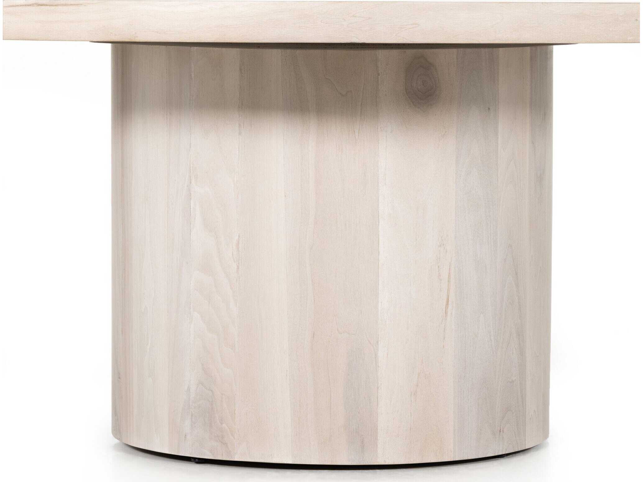 Four Hands Wesson Hudson Round Wood Ashen Walnut Natural Yukas Dining Table