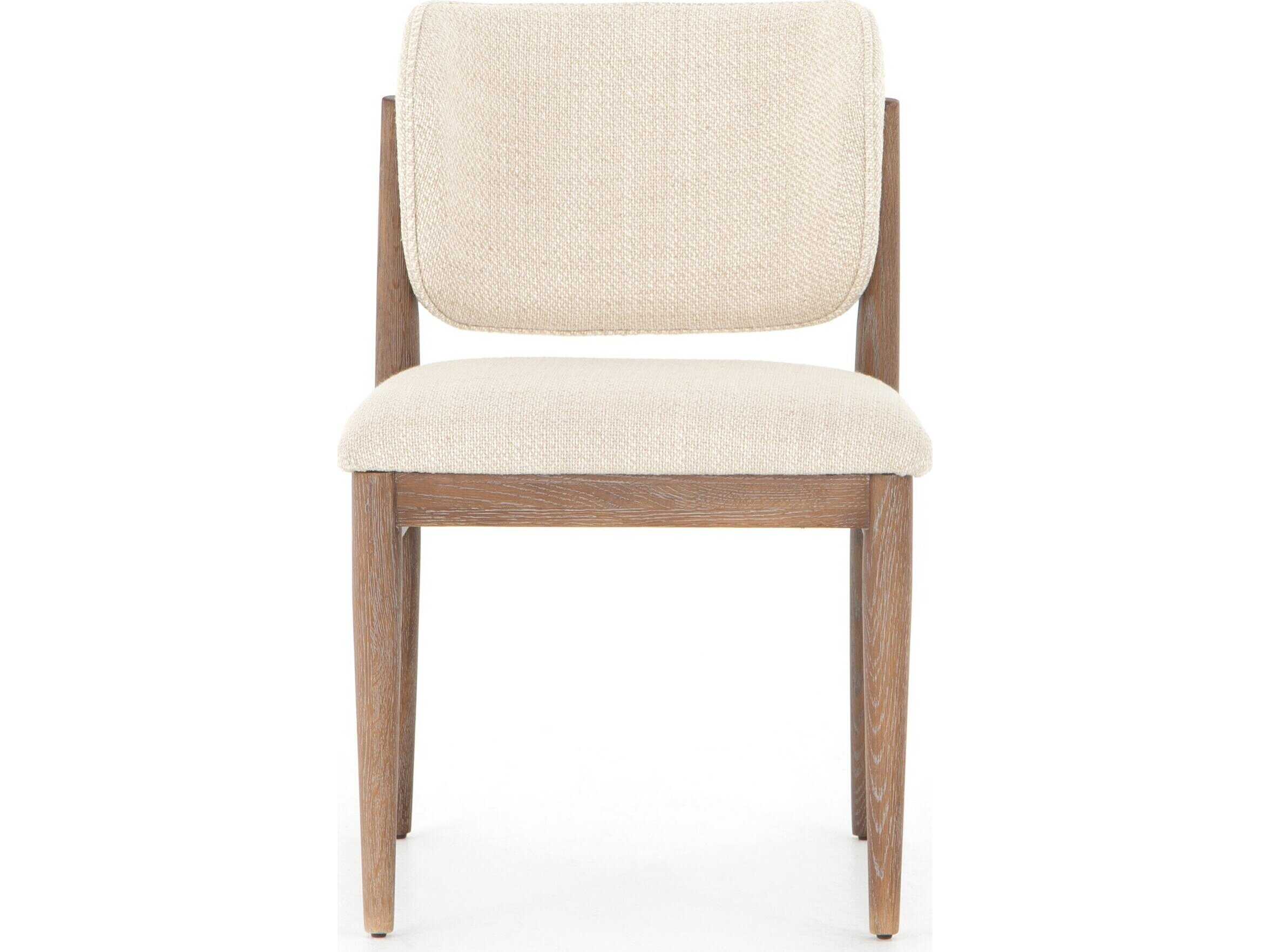 Four Hands Ashford Joren Solid Wood Brown Upholstered Side Dining Chair