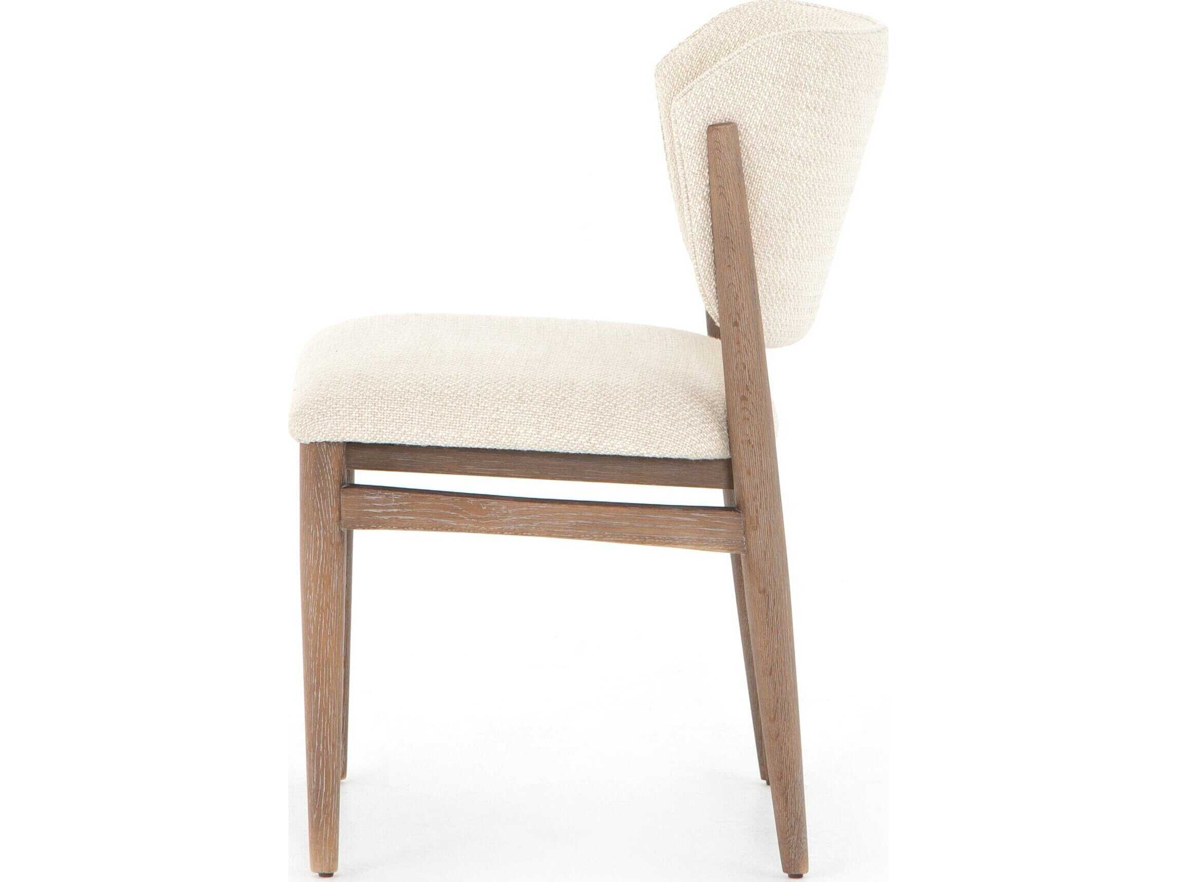 Four Hands Ashford Joren Solid Wood Brown Upholstered Side Dining Chair