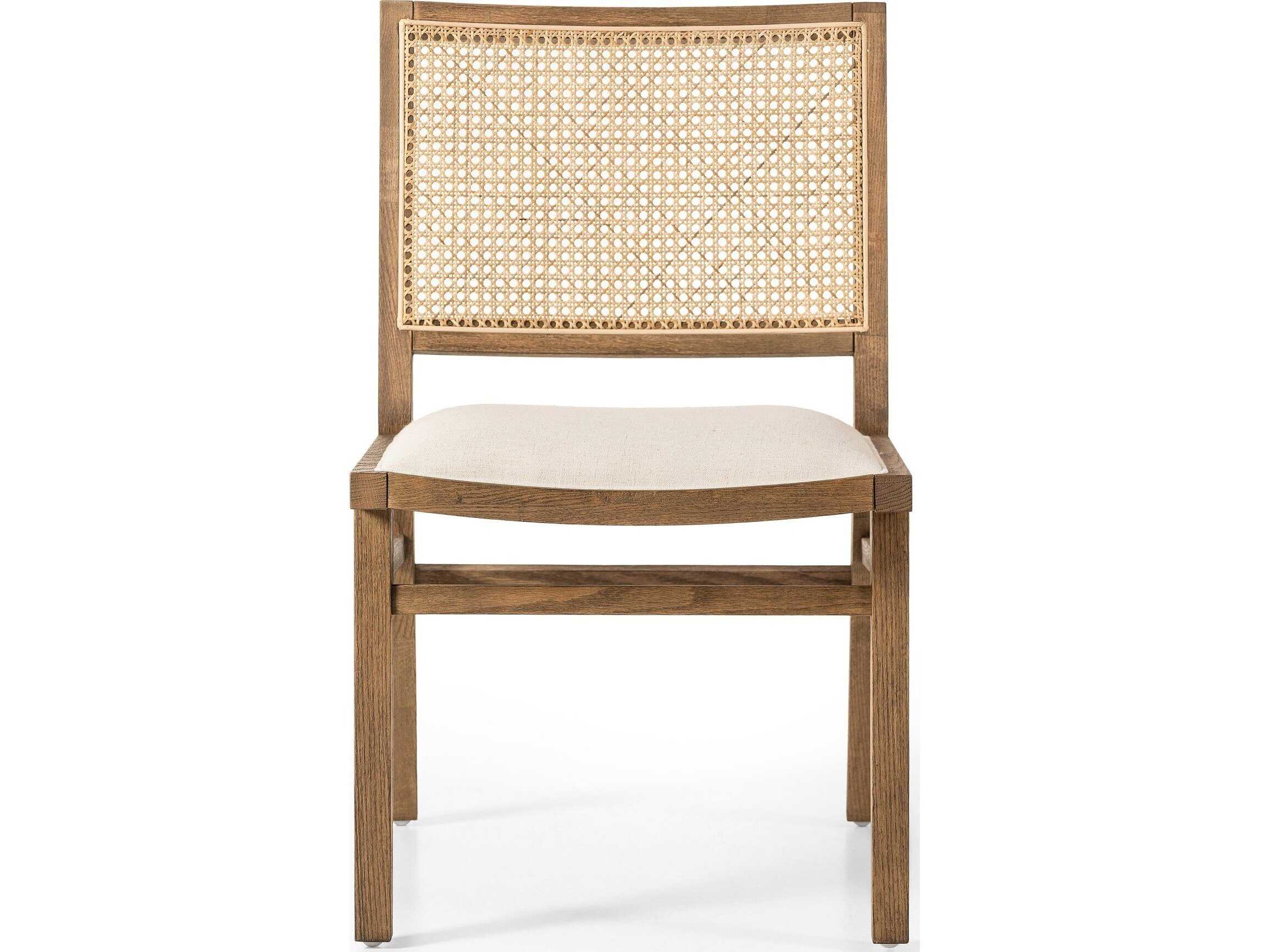 Four Hands Caswell Sage Savile Flax Upholstered Oak Wood Dining Chair
