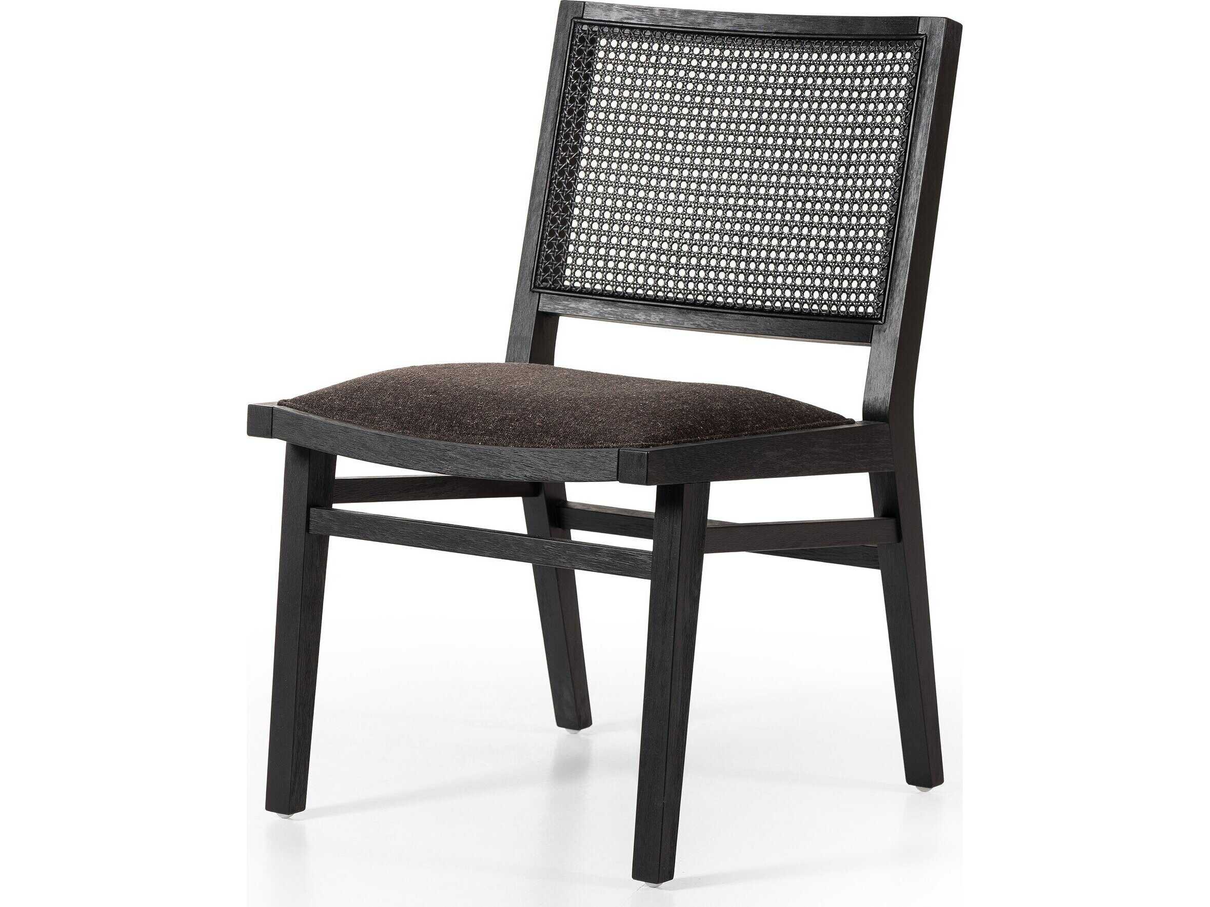 Four Hands Caswell Sage Antwerp Noir Upholstered Beech Wood Dining Chair