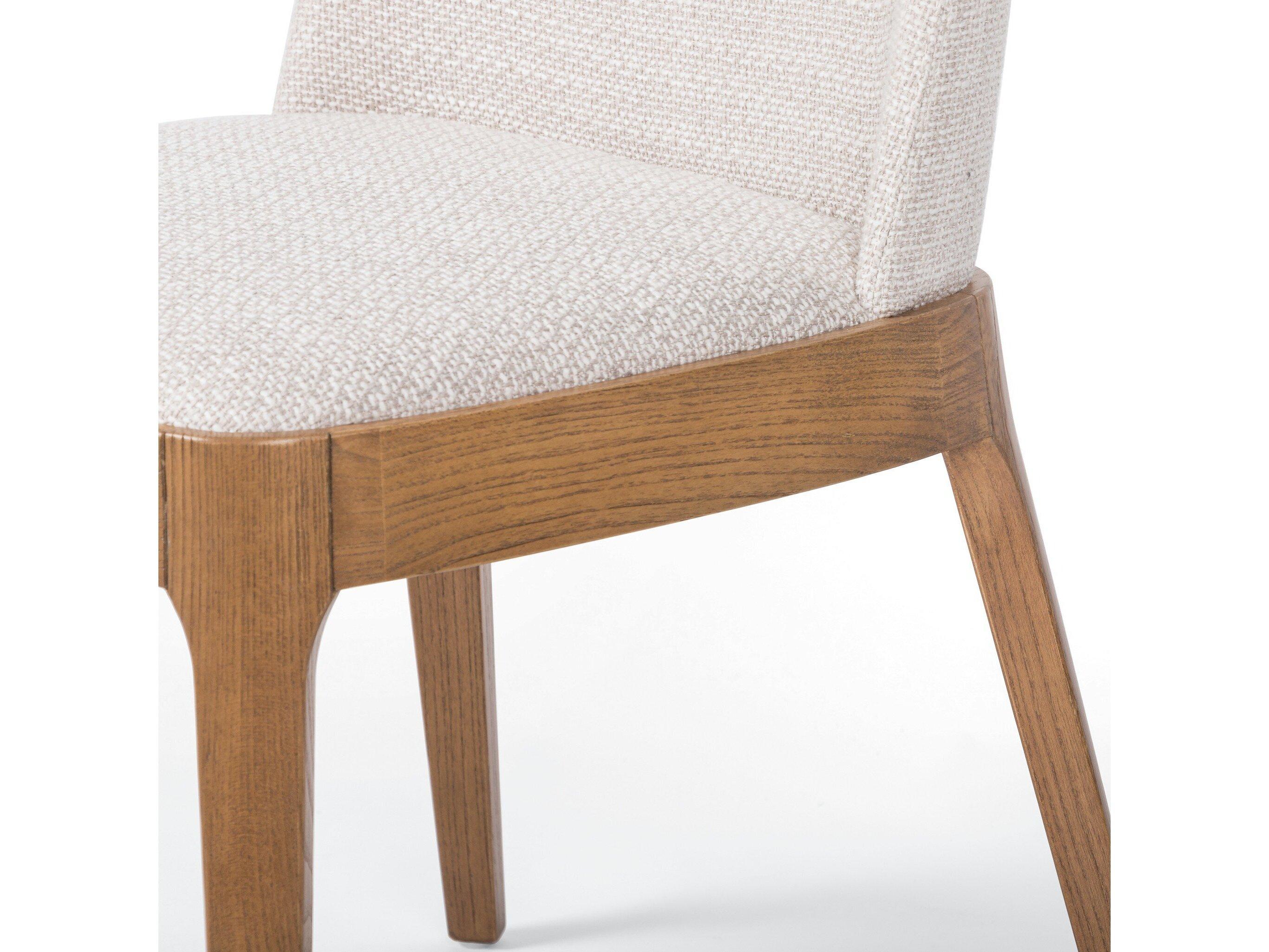 Four Hands Townsend Bryce Solid Wood Beige Upholstered Side Dining Chair