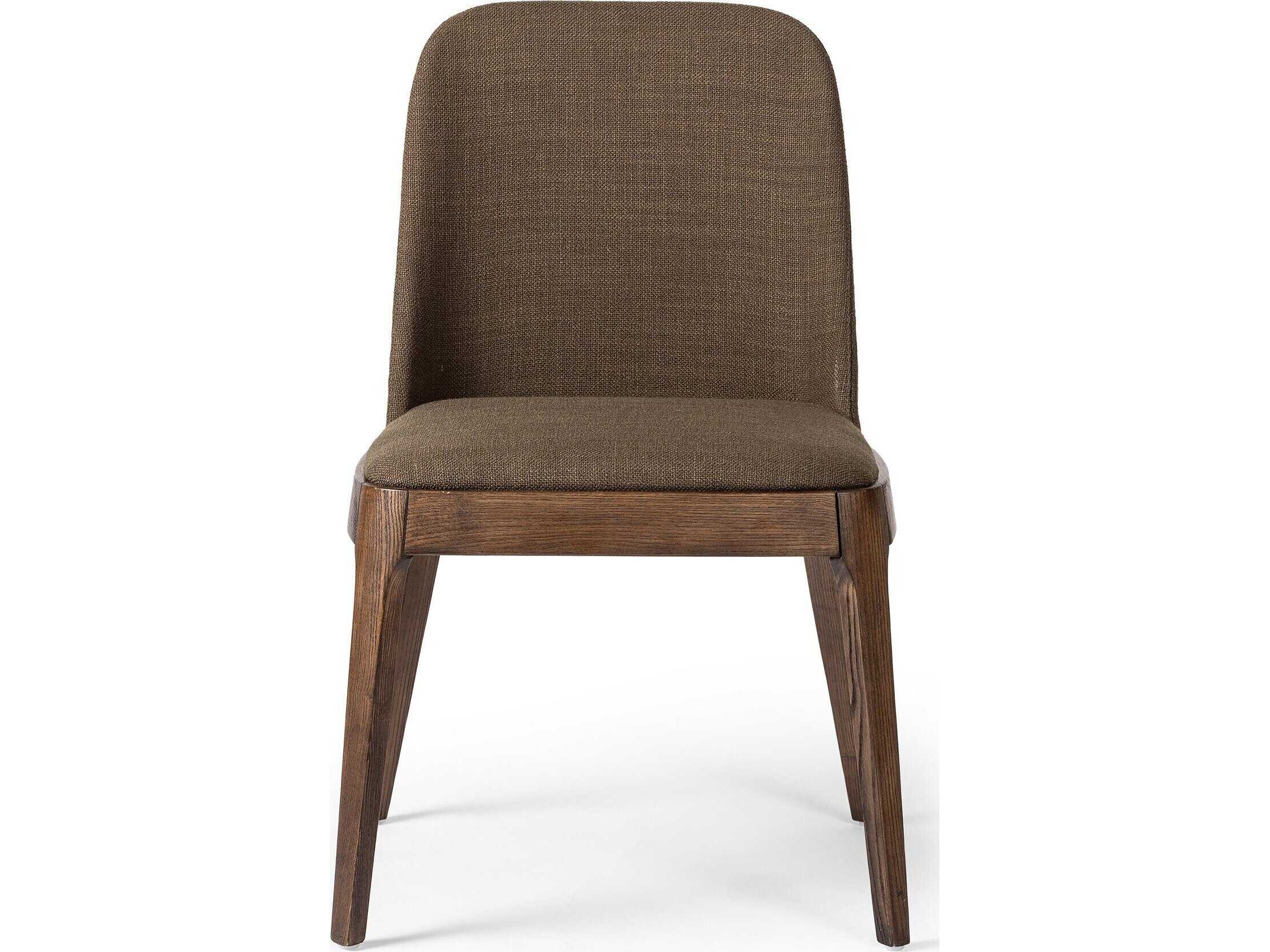 Four Hands Townsend Bryce Solid Wood Green Upholstered Side Dining Chair