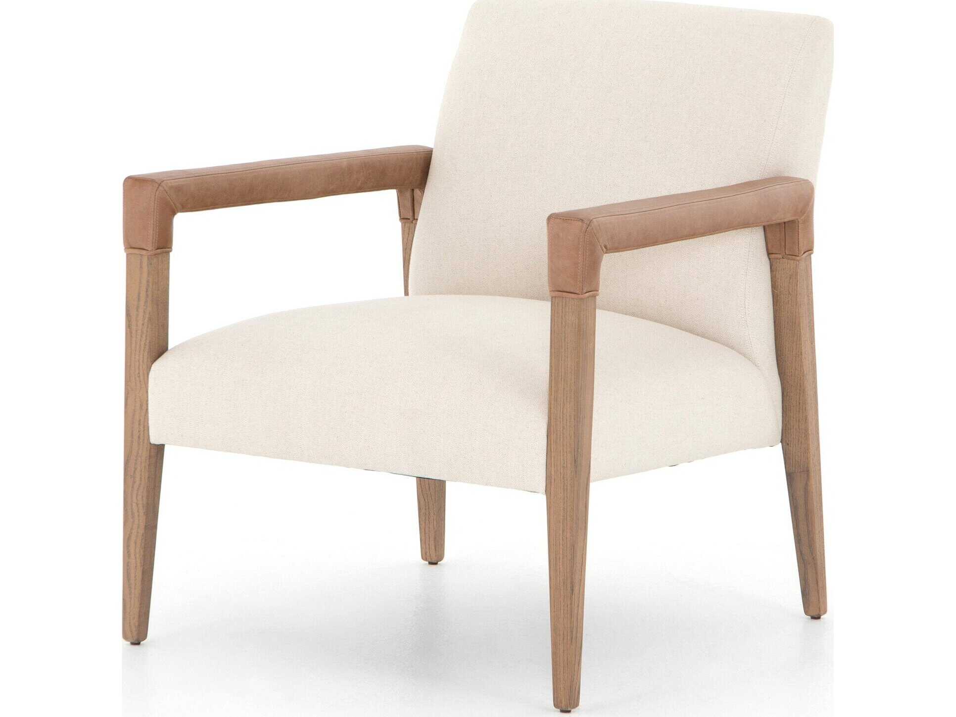 Four Hands Abbott Reuben White Fabric Accent Chair