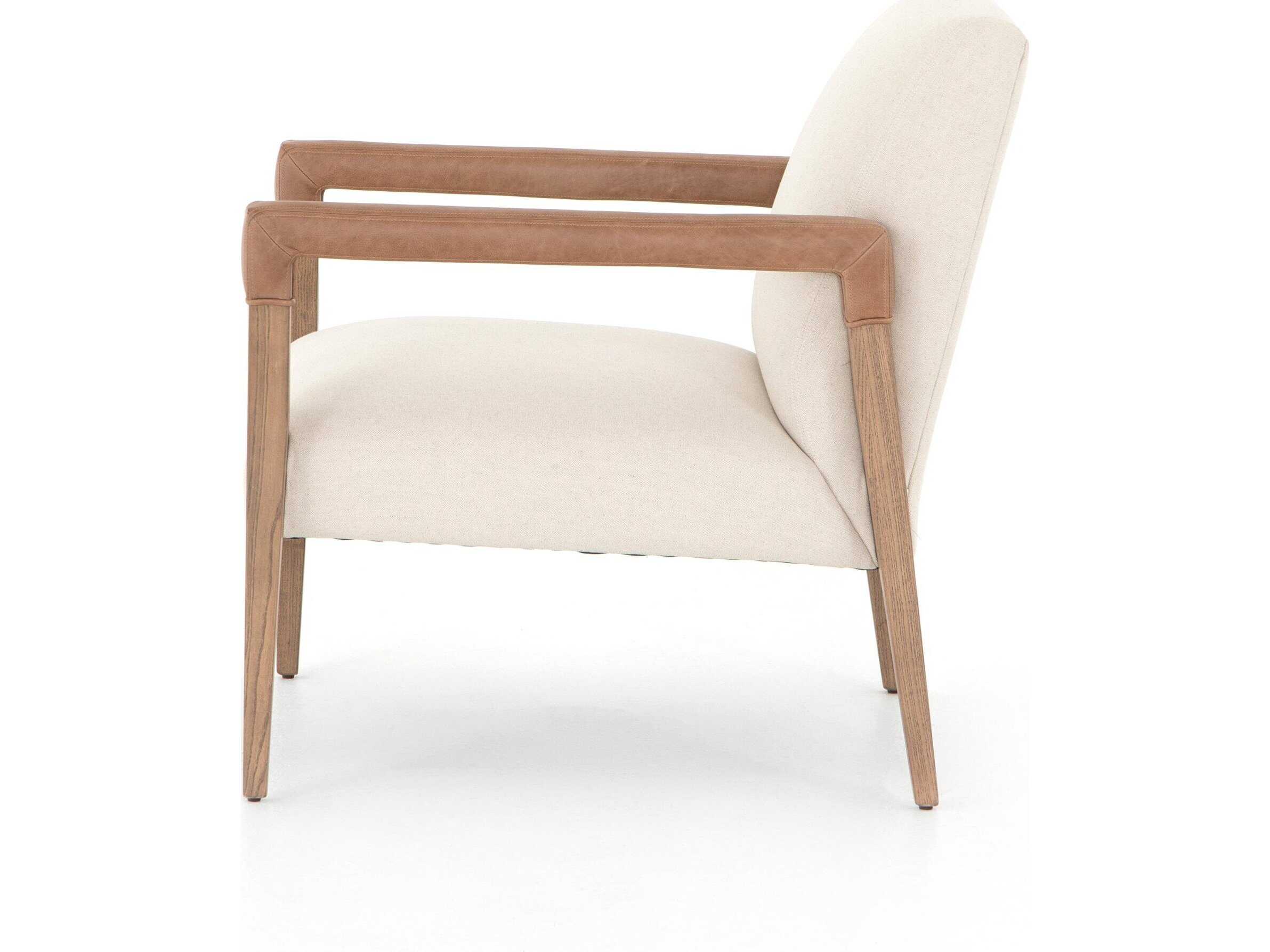 Four Hands Abbott Reuben White Fabric Accent Chair