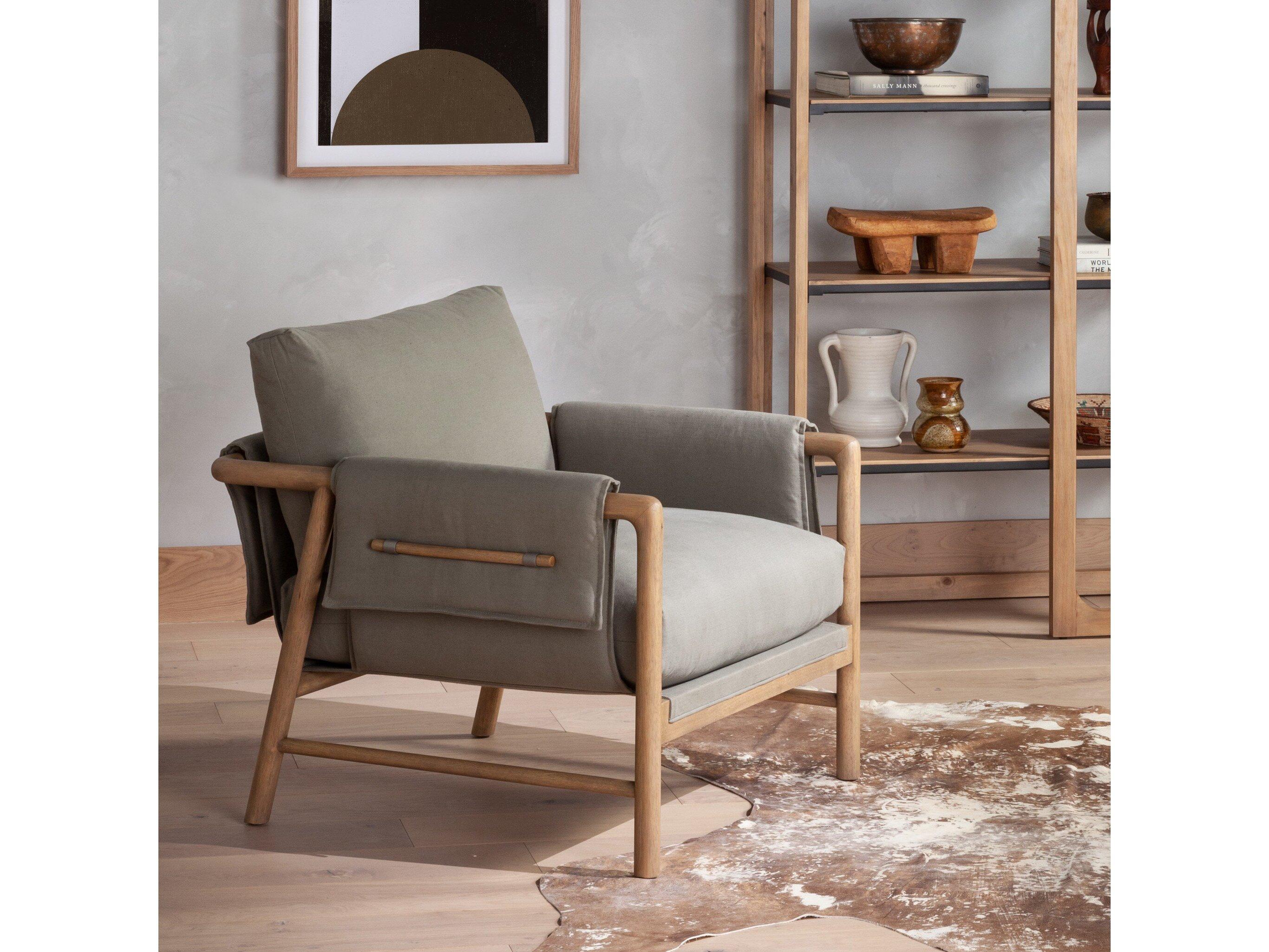 Four Hands Belfast Harrison Green Fabric Accent Chair