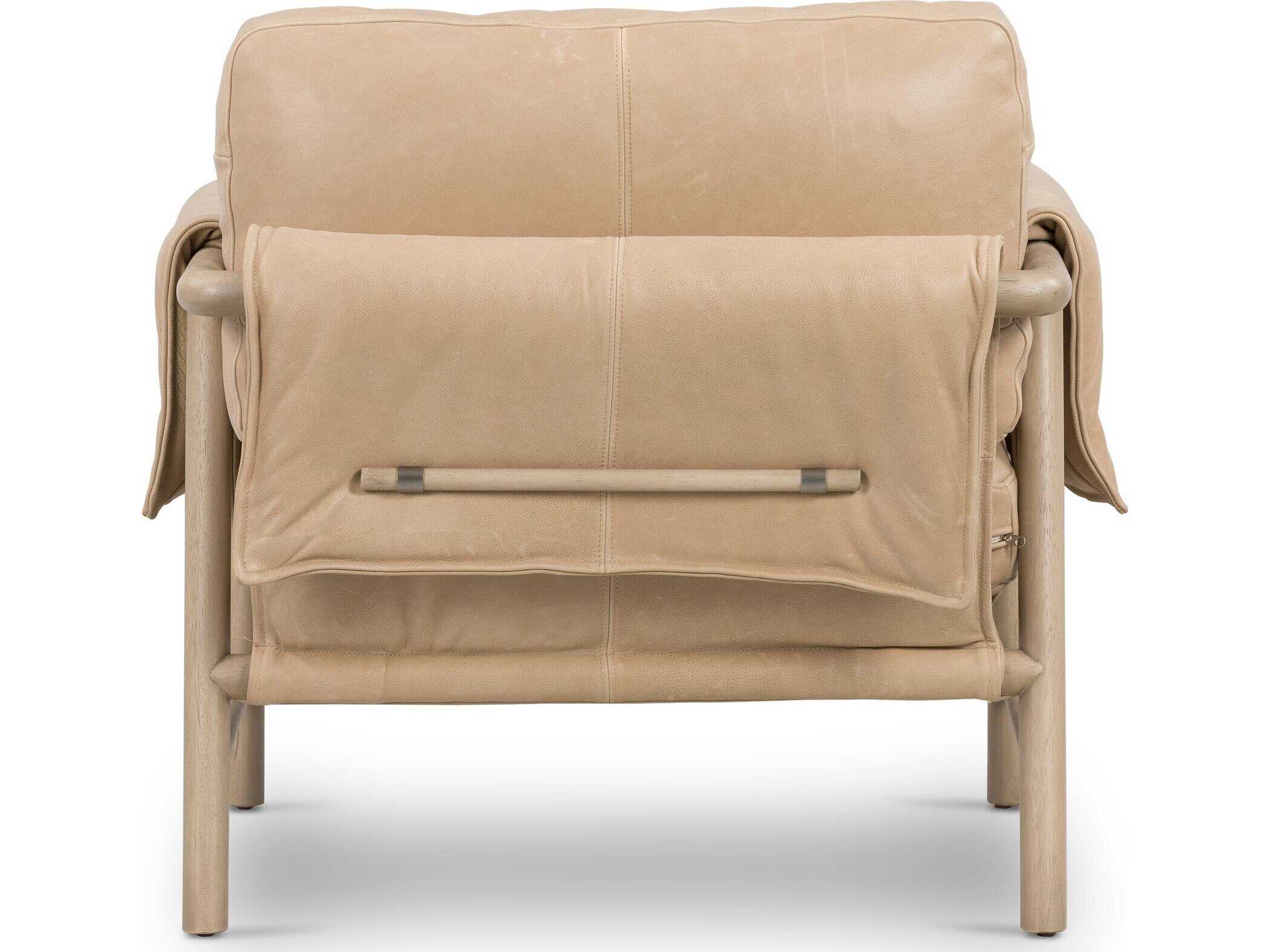 Four Hands Belfast Harrison Brown Leather Accent Chair