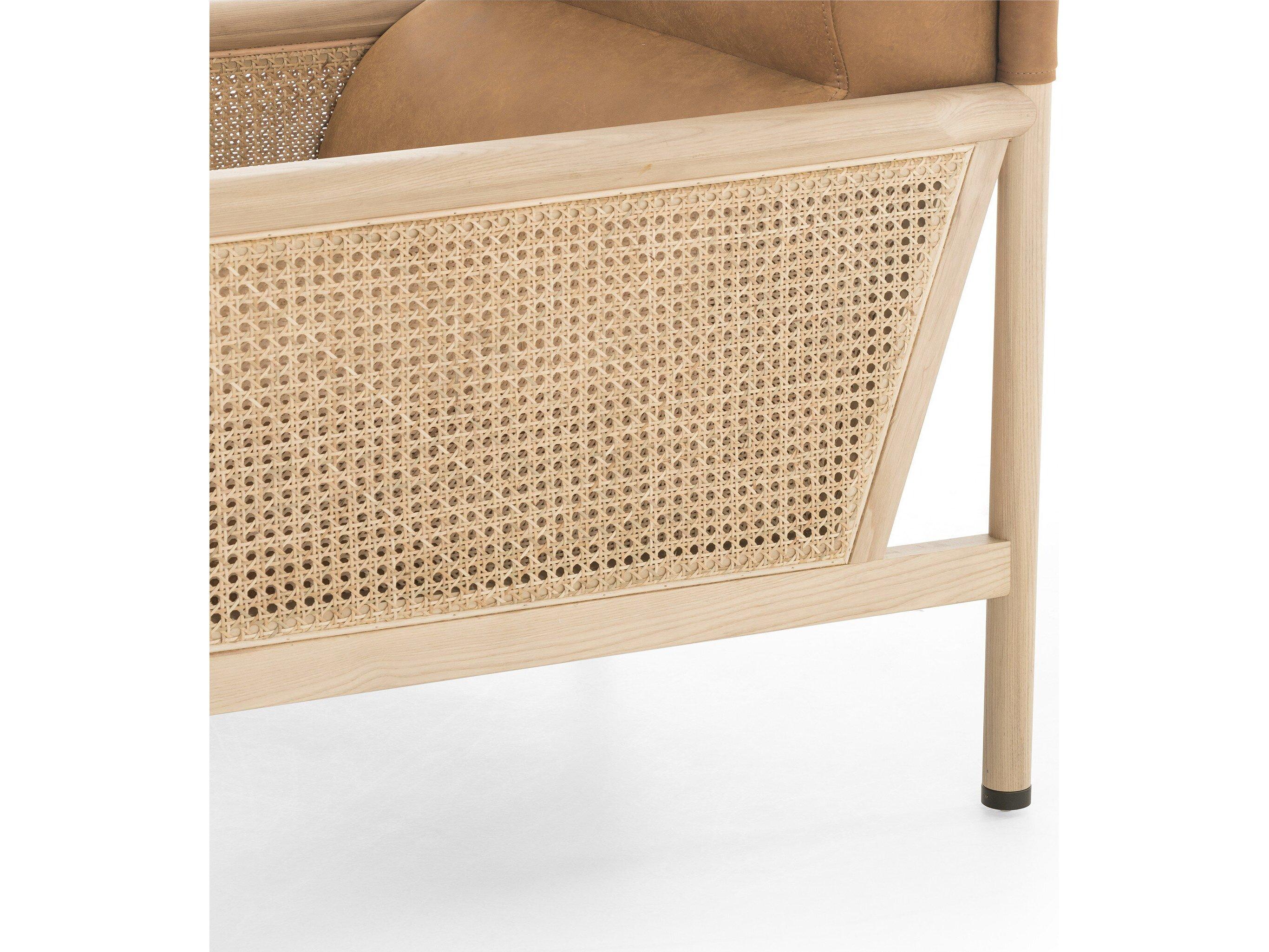 Four Hands Kensington Kempsey Brown Leather Accent Chair