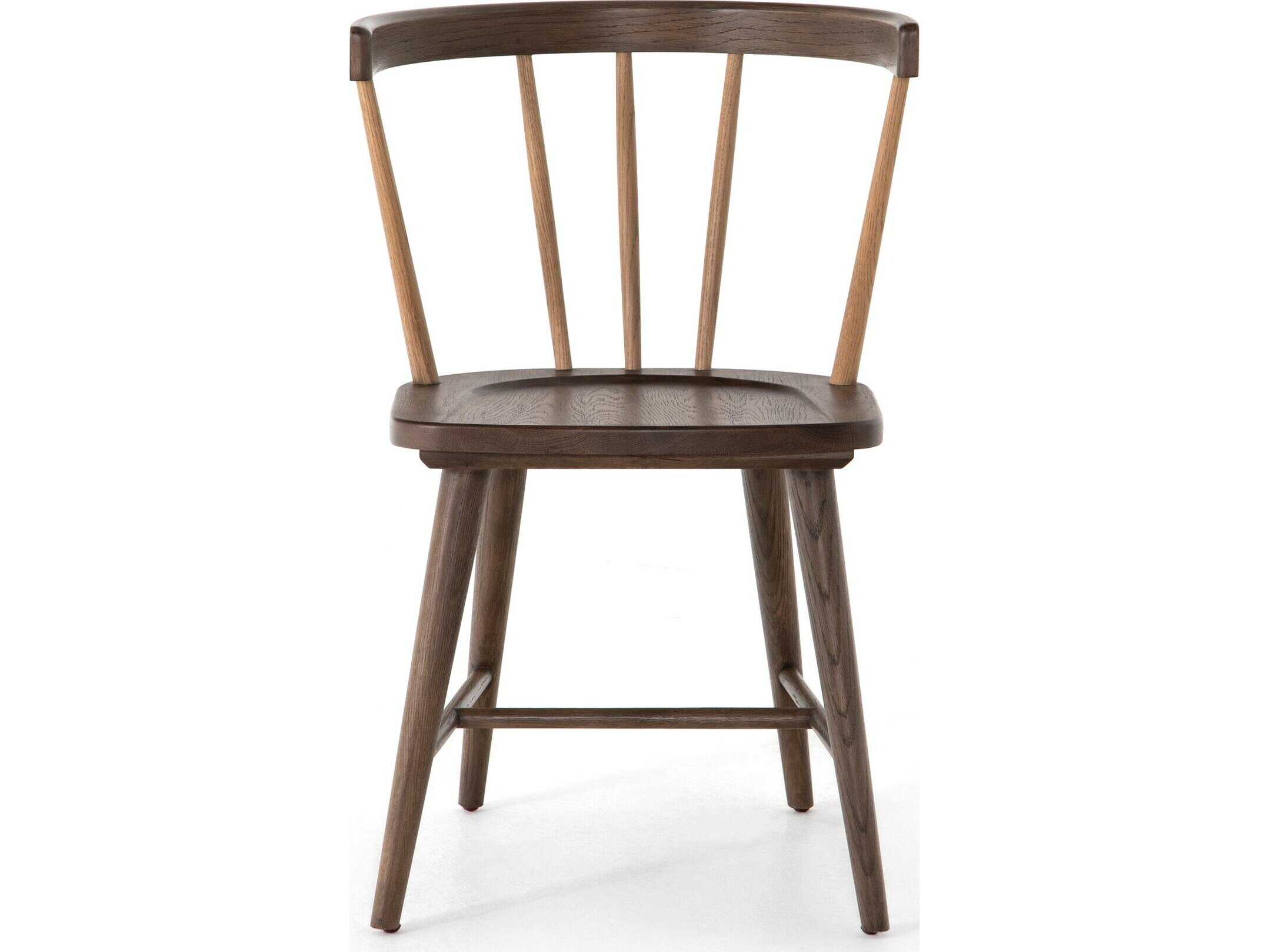 Four Hands Belfast Naples Oak Wood Brown Side Dining Chair