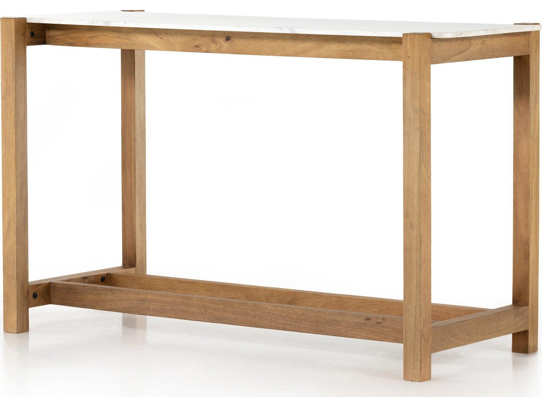 Four Hands Rockwell Rectangular Marble Bar Table